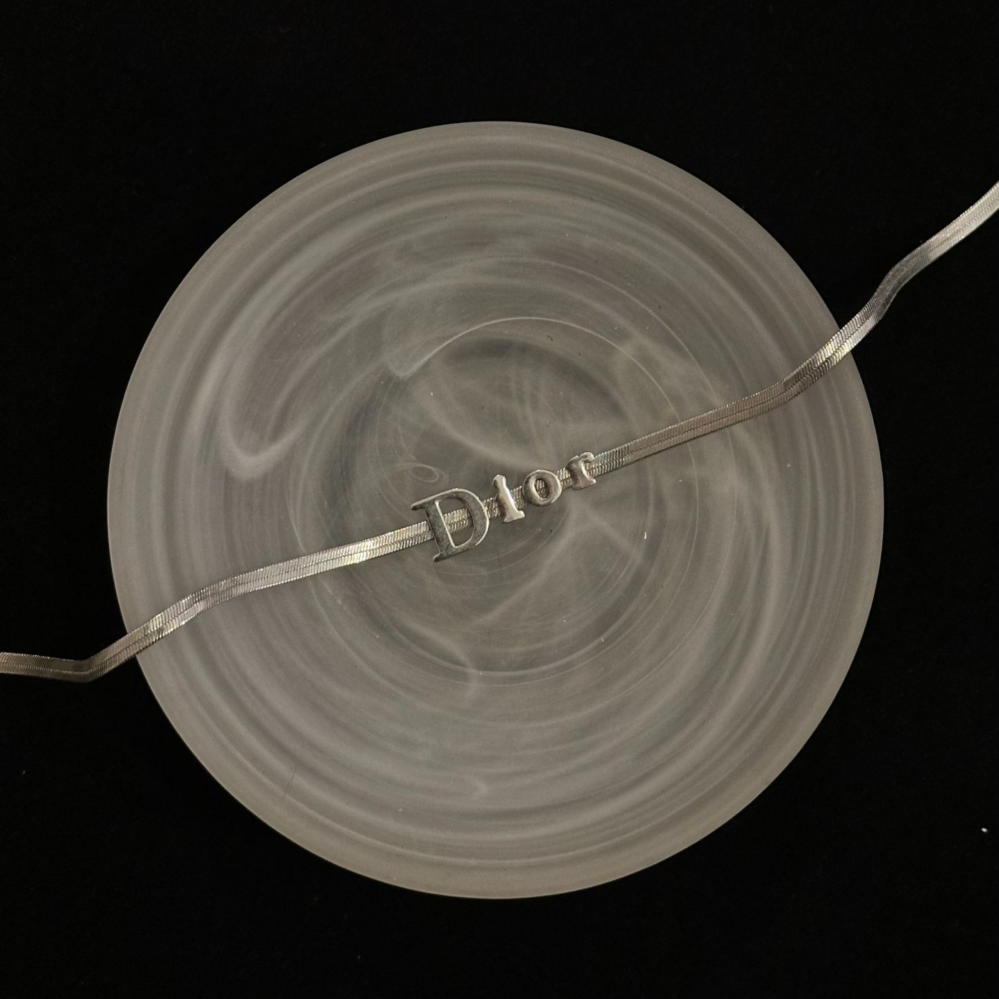 D logo snake bone necklace