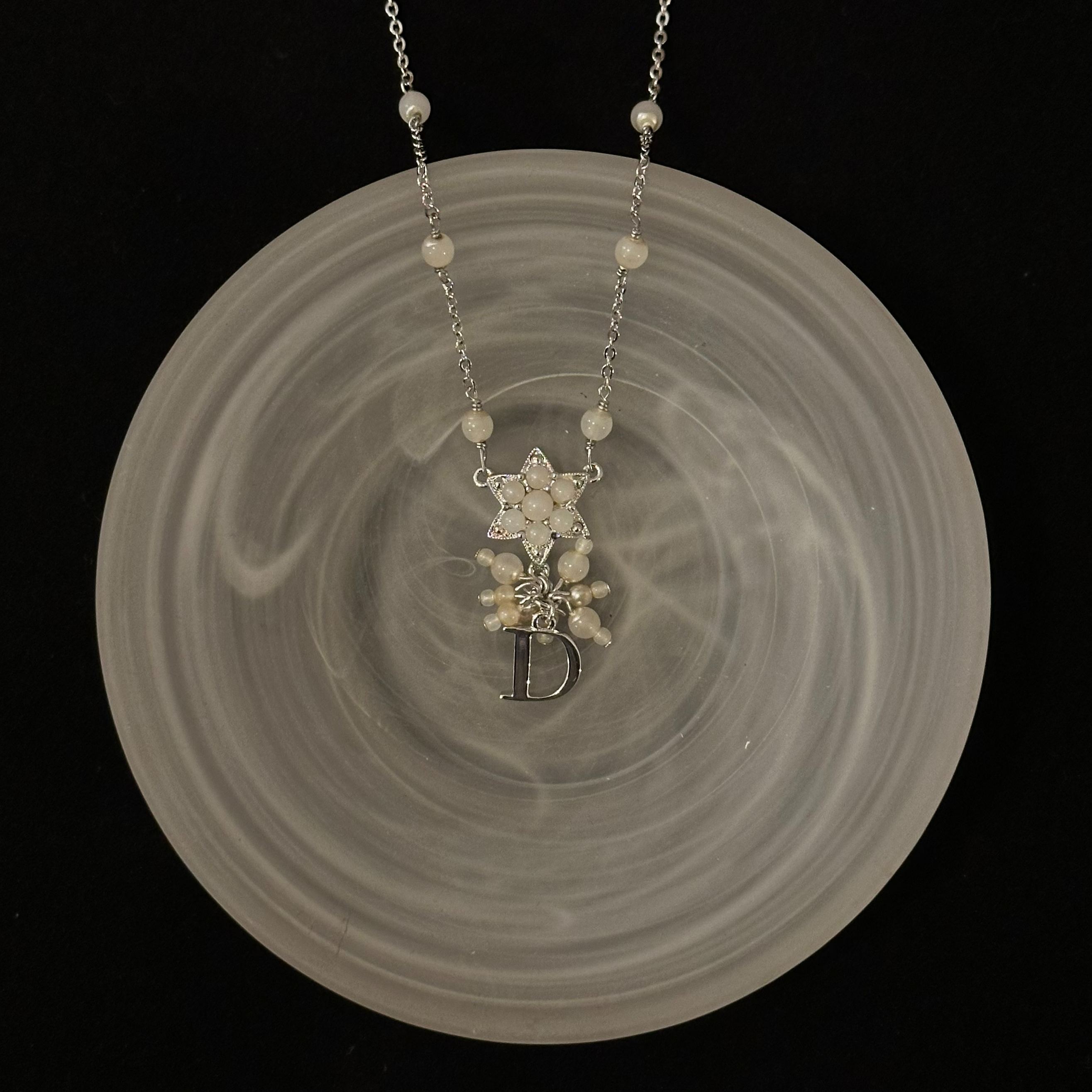 D Hexagram Pearl Necklace