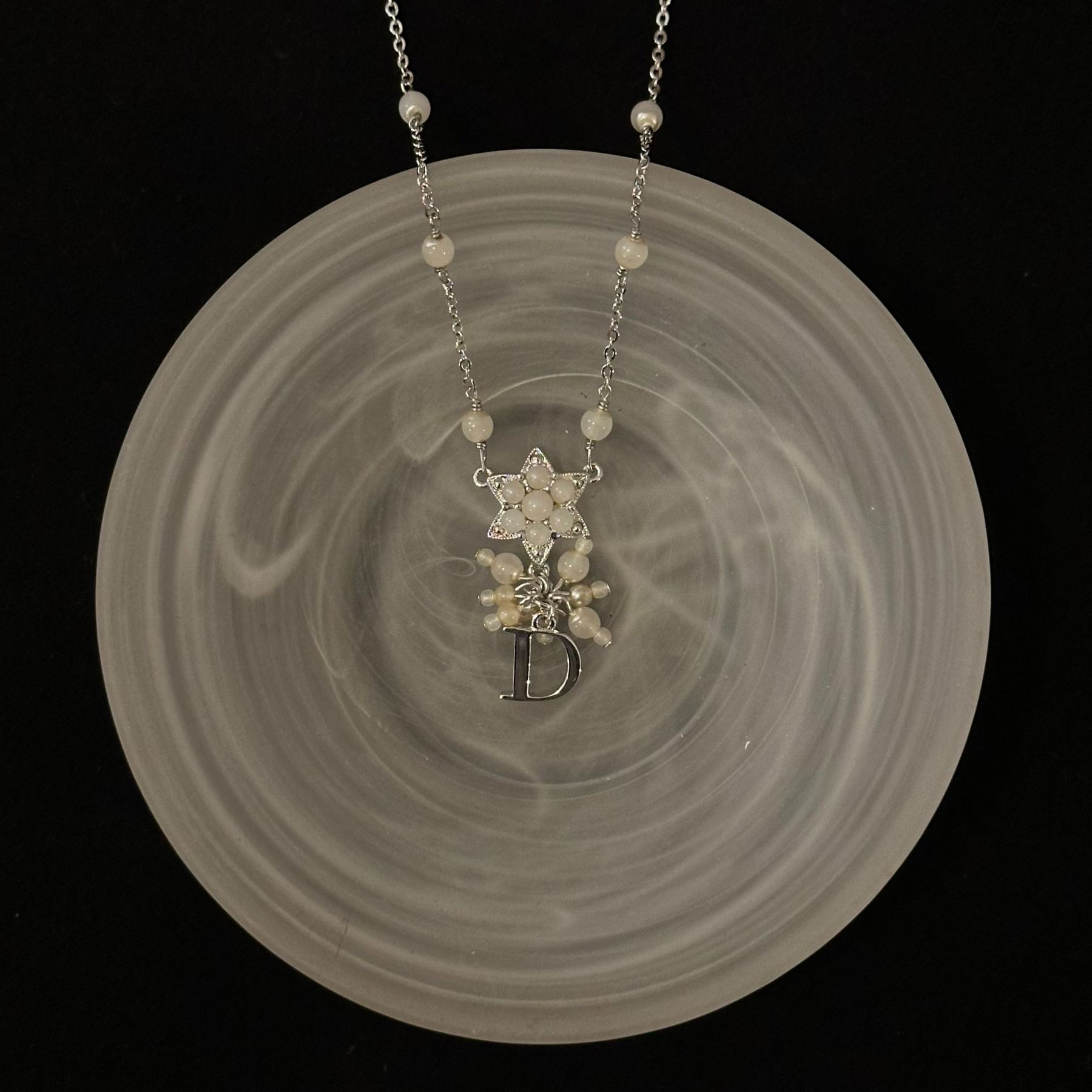 D Hexagram Pearl Necklace