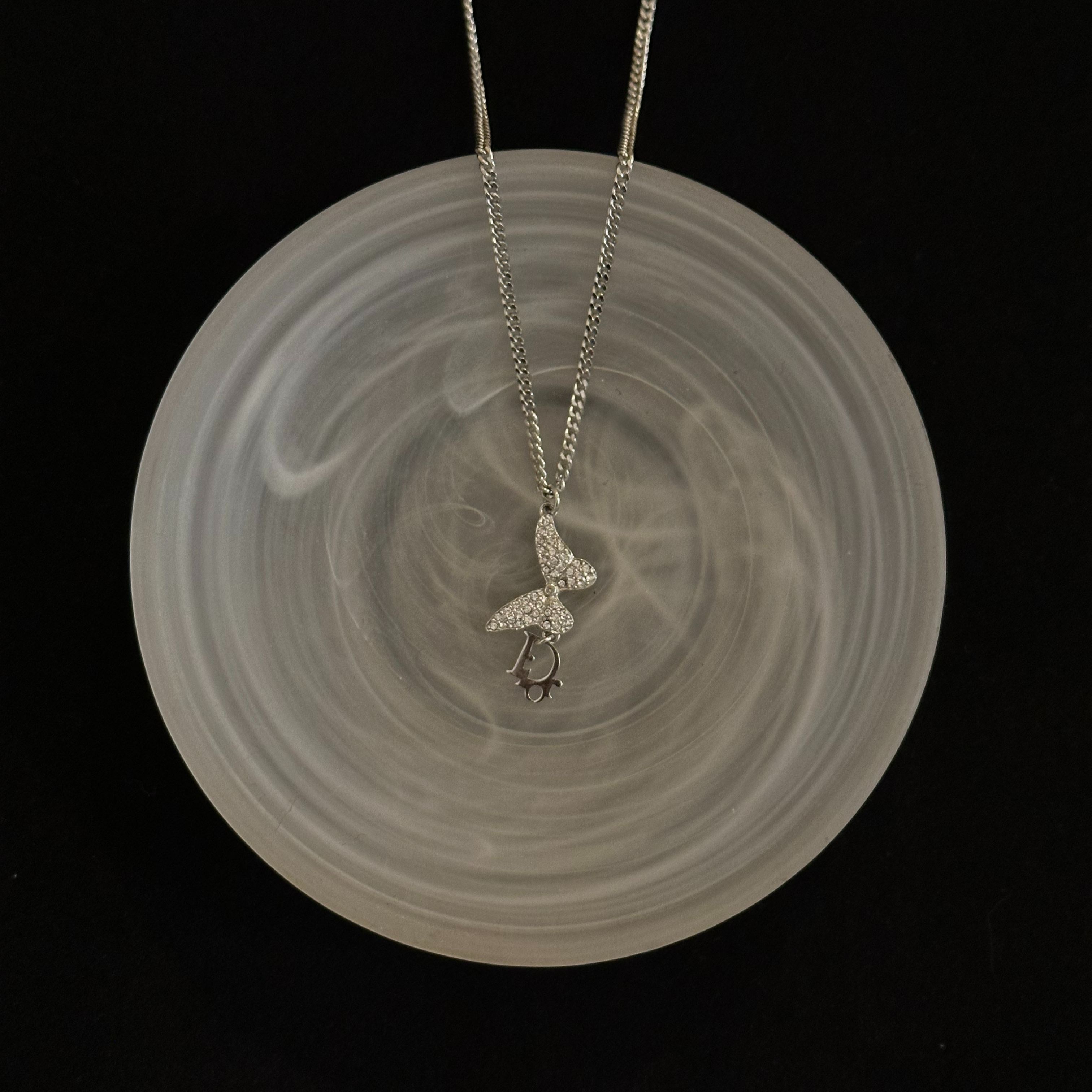 D Diamond Butterfly Necklace