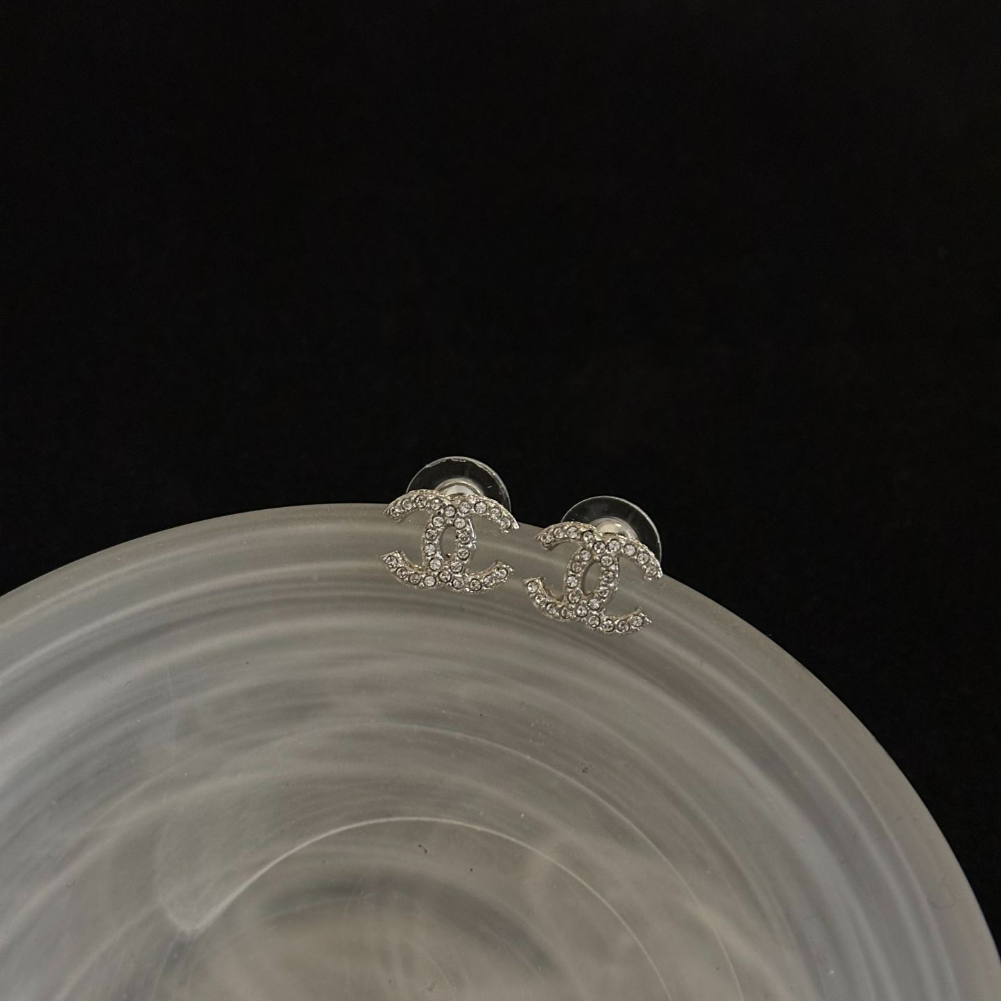C Double C full diamond earrings