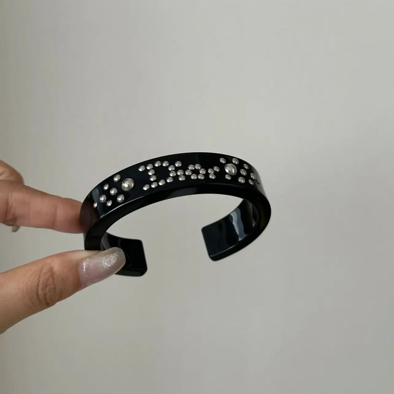 D Riveted Acrylic Bracelet