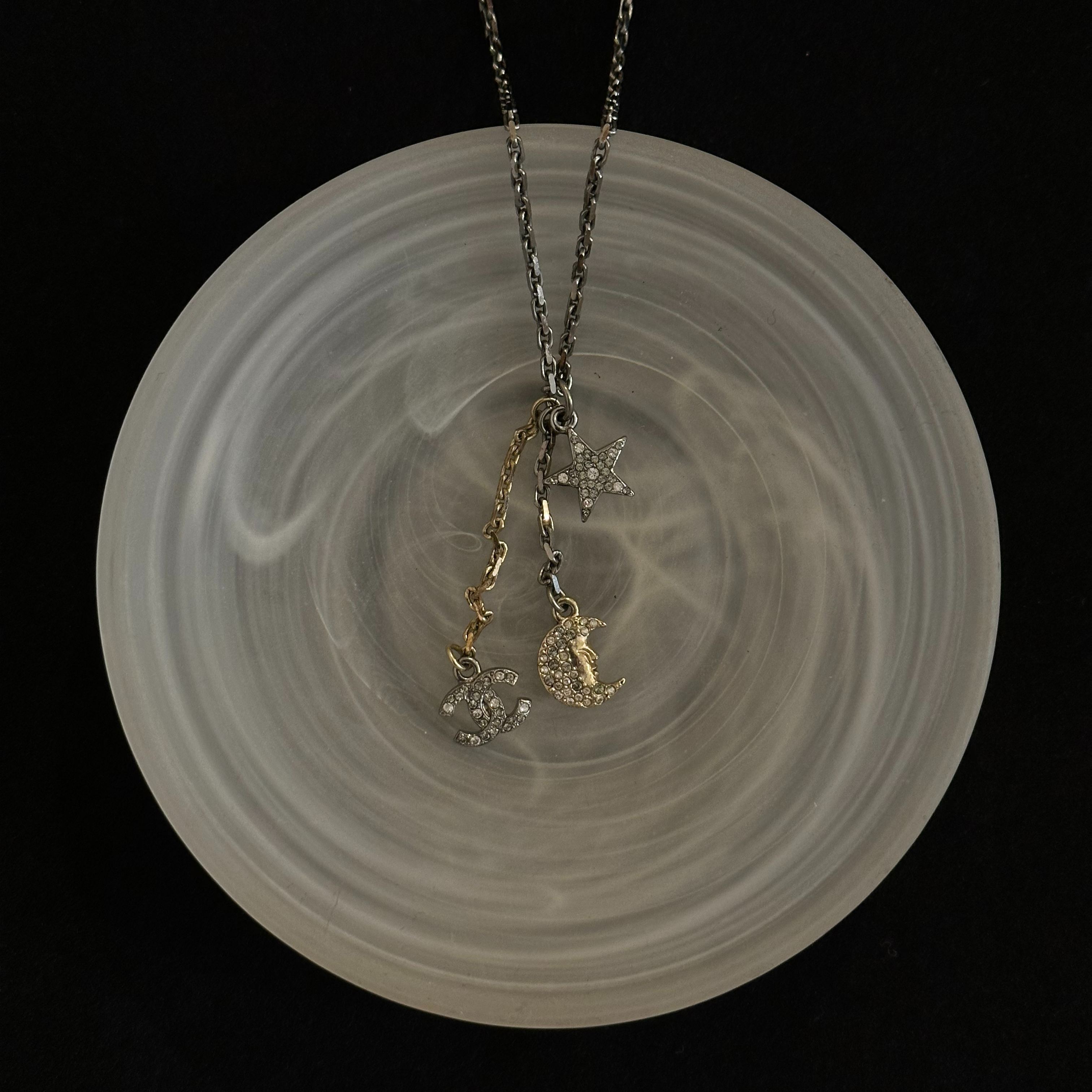 C Star and Moon Necklace