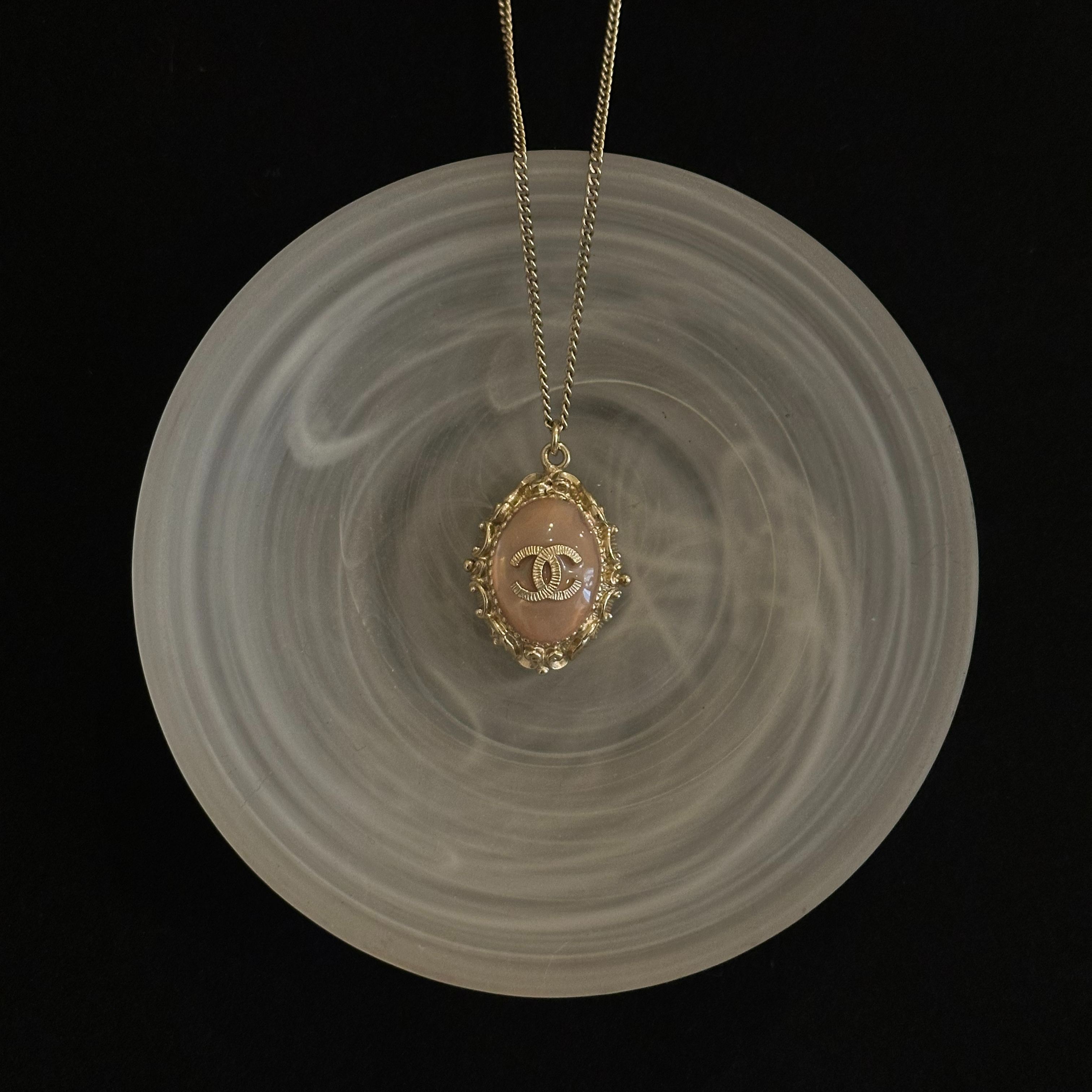 C Double C carved necklace