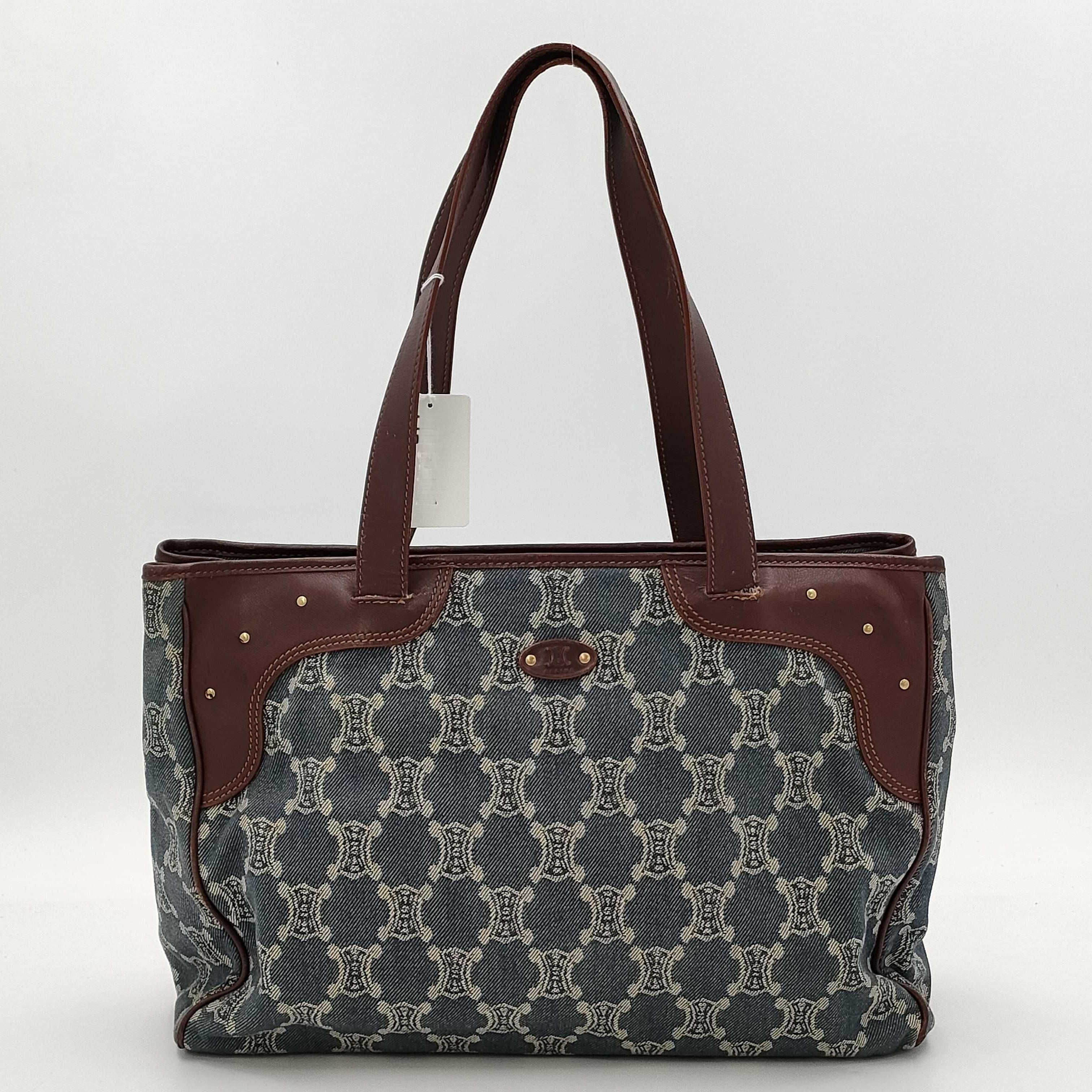 C Denim monogram tote bag