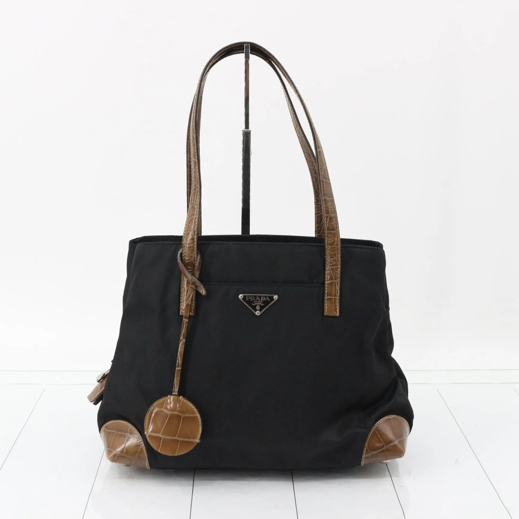 P Patchwork tote bag