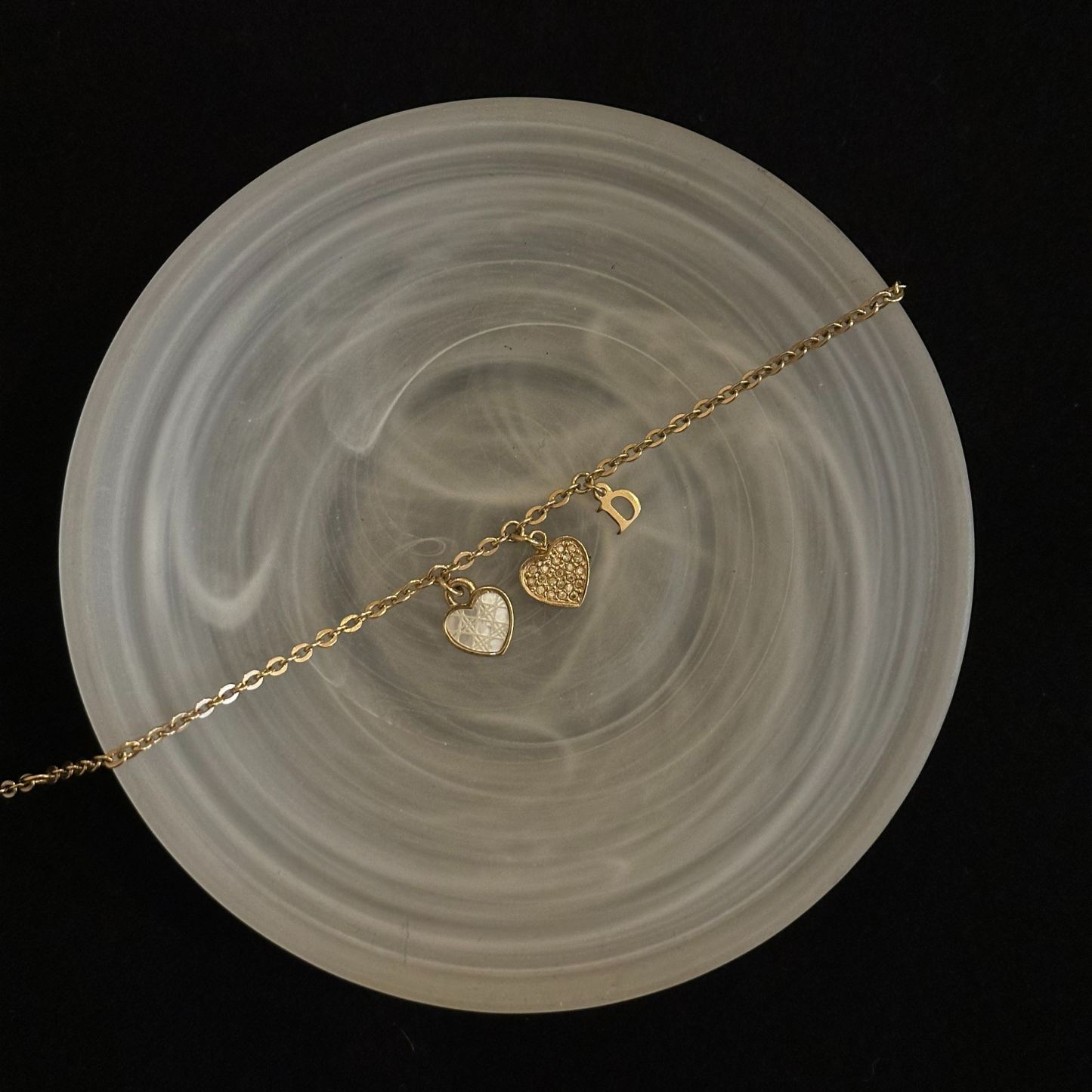 D Mother of Pearl Heart Bracelet