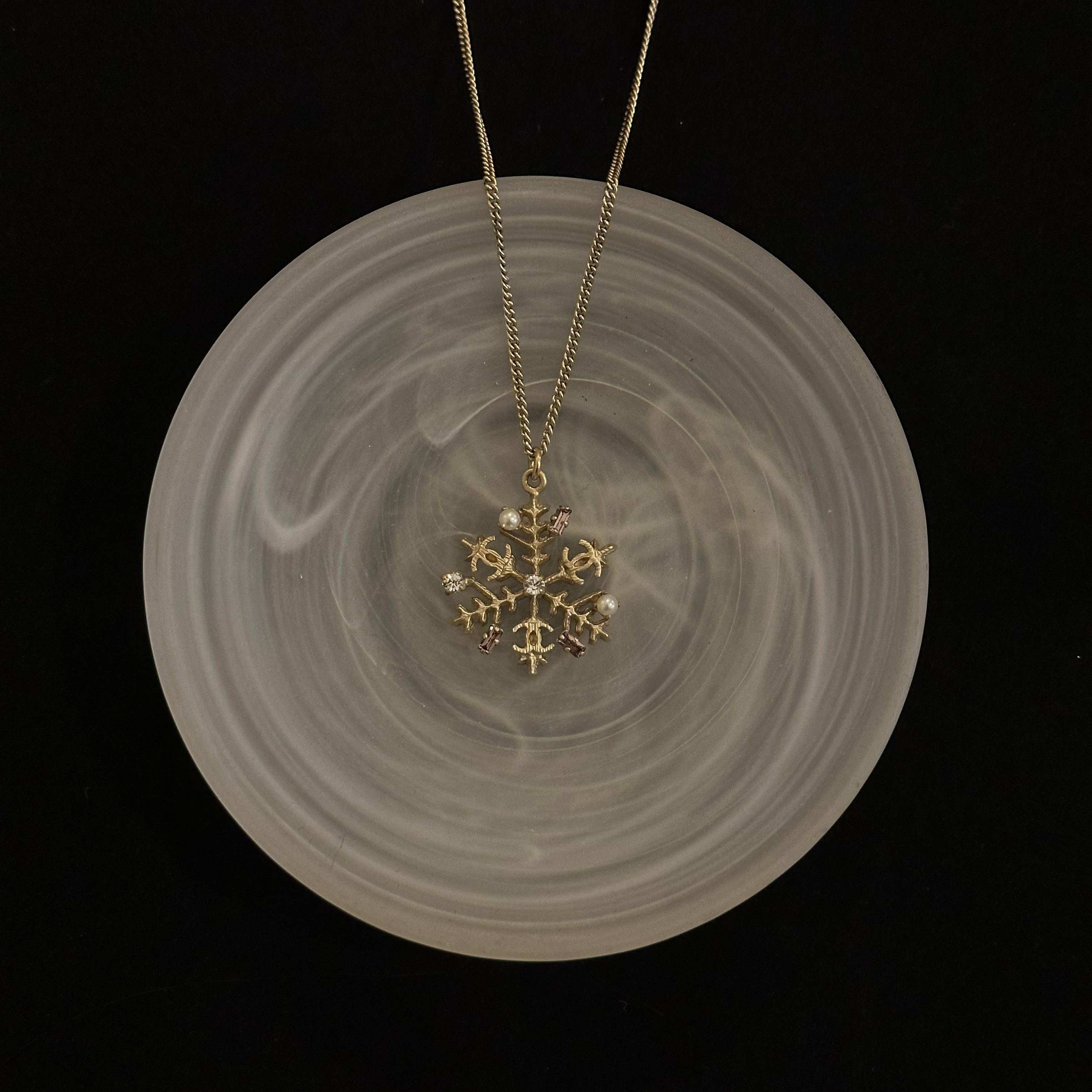 C Snowflake Necklace