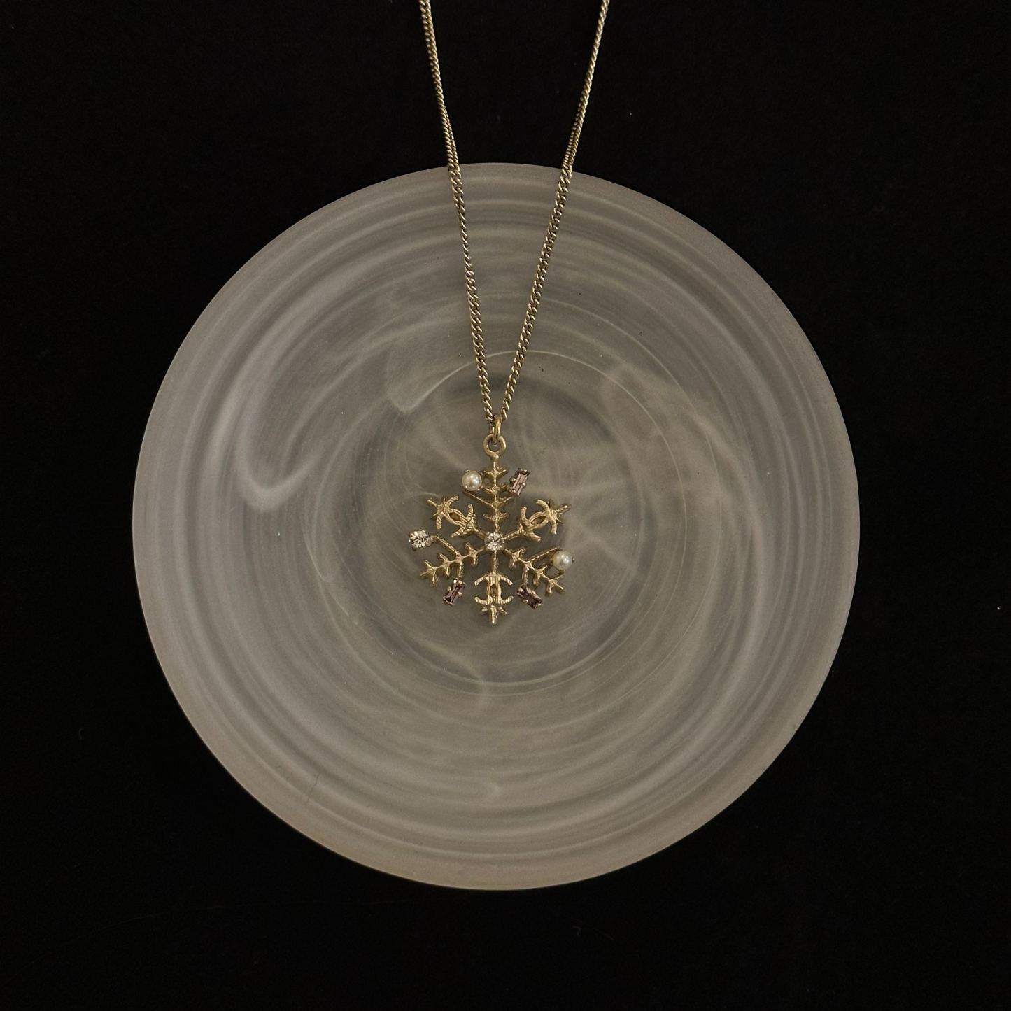 C Snowflake Necklace