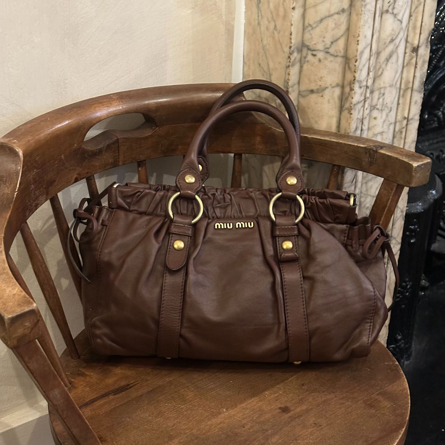 M Wax leather motorcycle bag