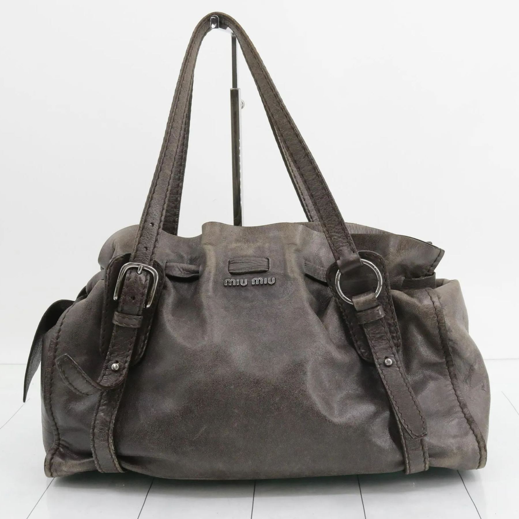 M Grey Ribbon Motorcycle Tote Bag