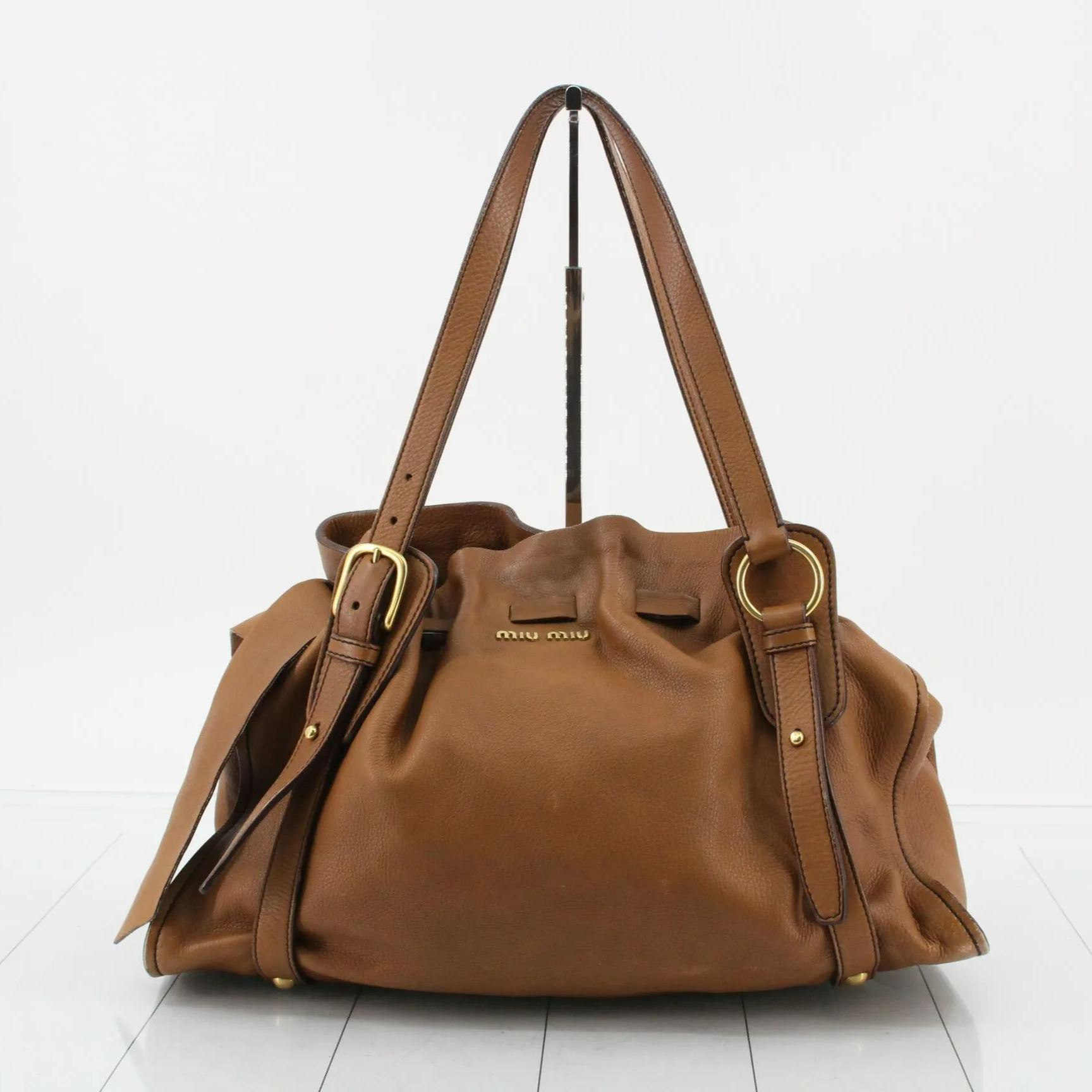 M Brown Ribbon Motorcycle Tote Bag