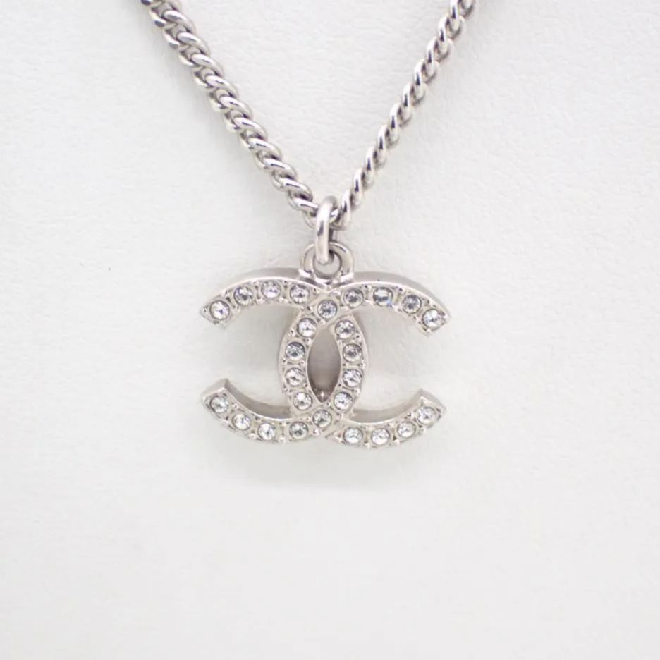 C Full diamond double C necklace