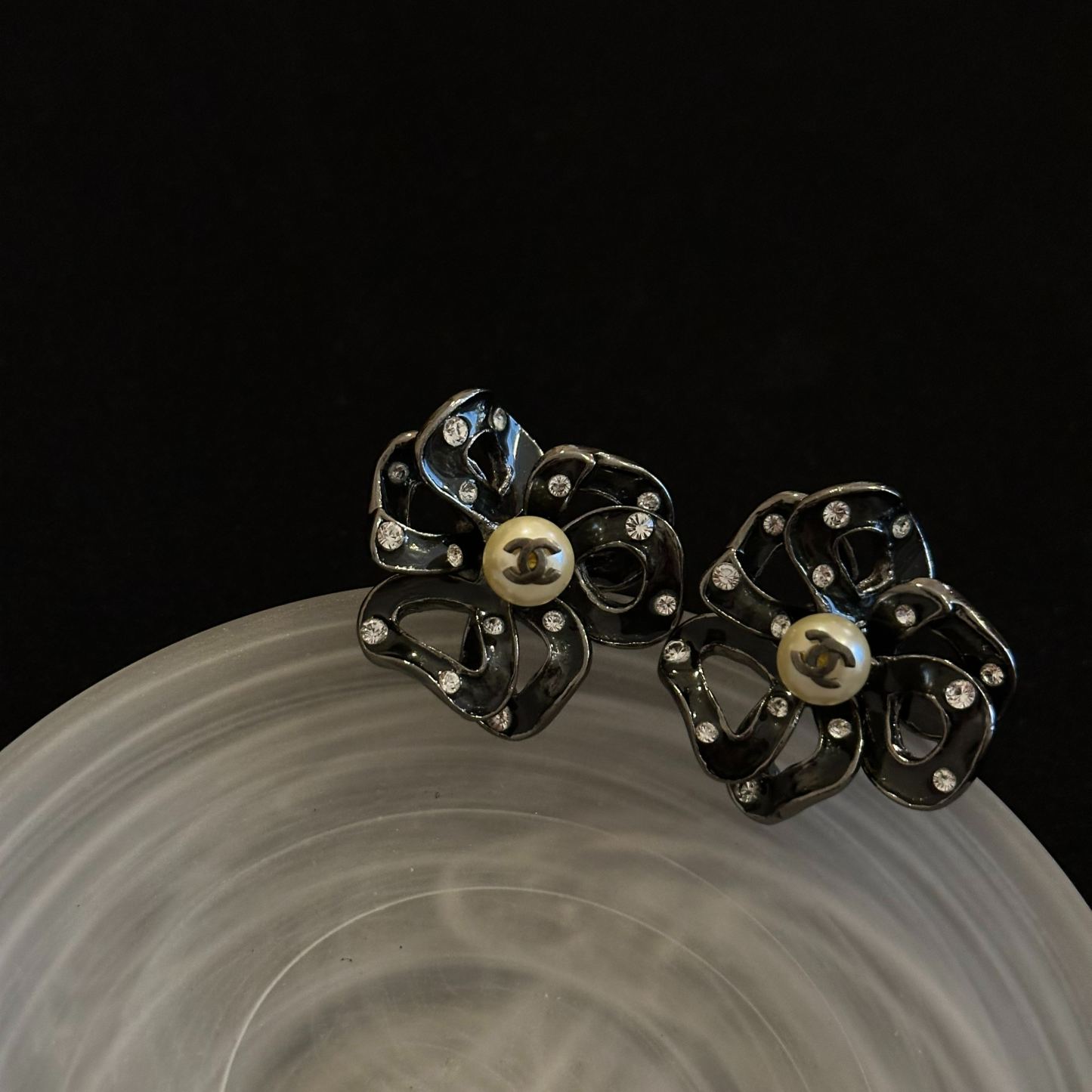 C Camellia Ear Clips