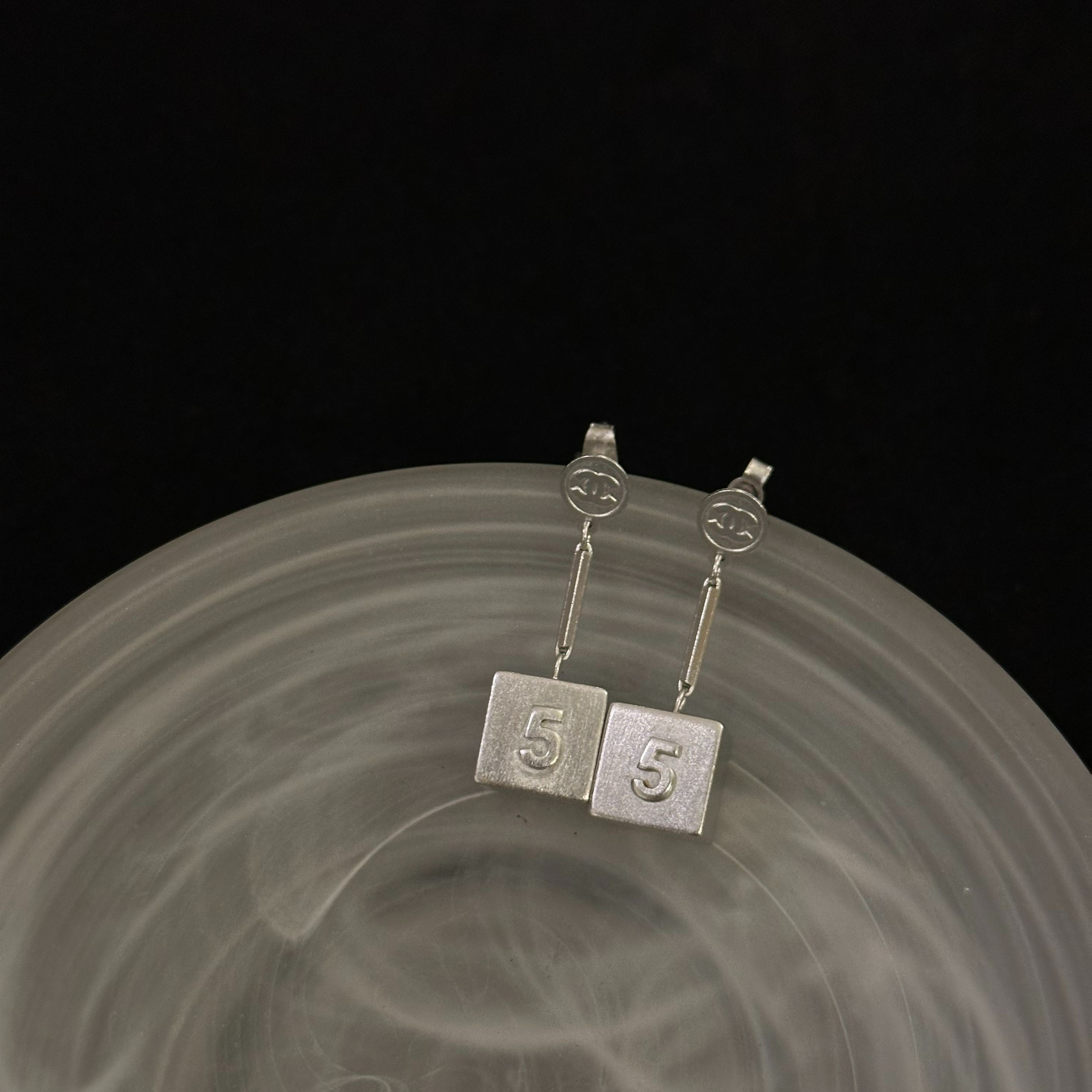 C Square pendant earrings
