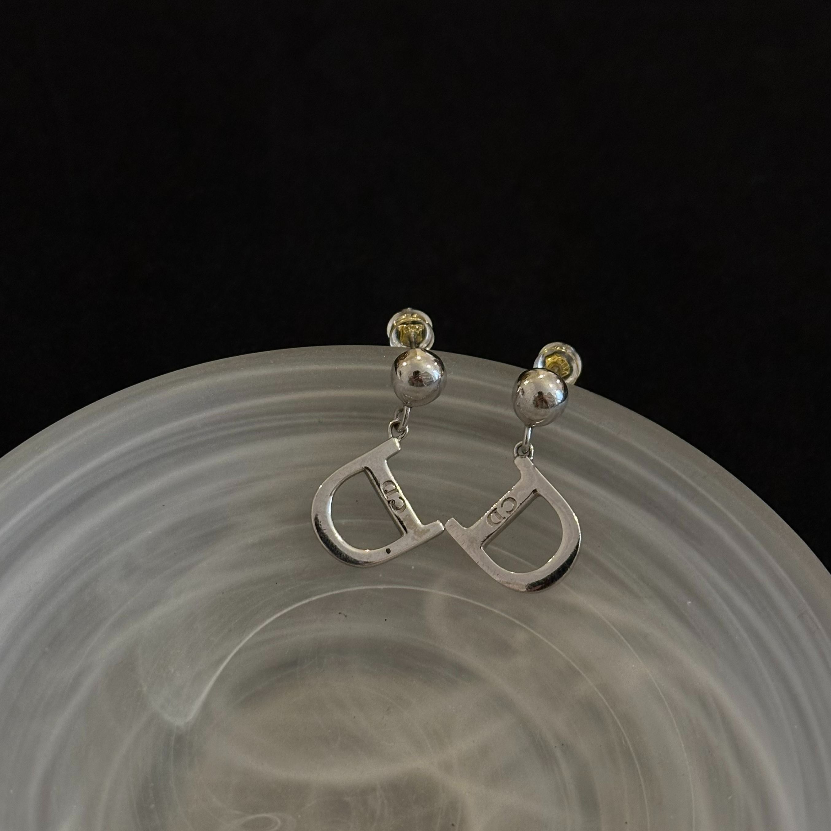 D Double D pendant earrings