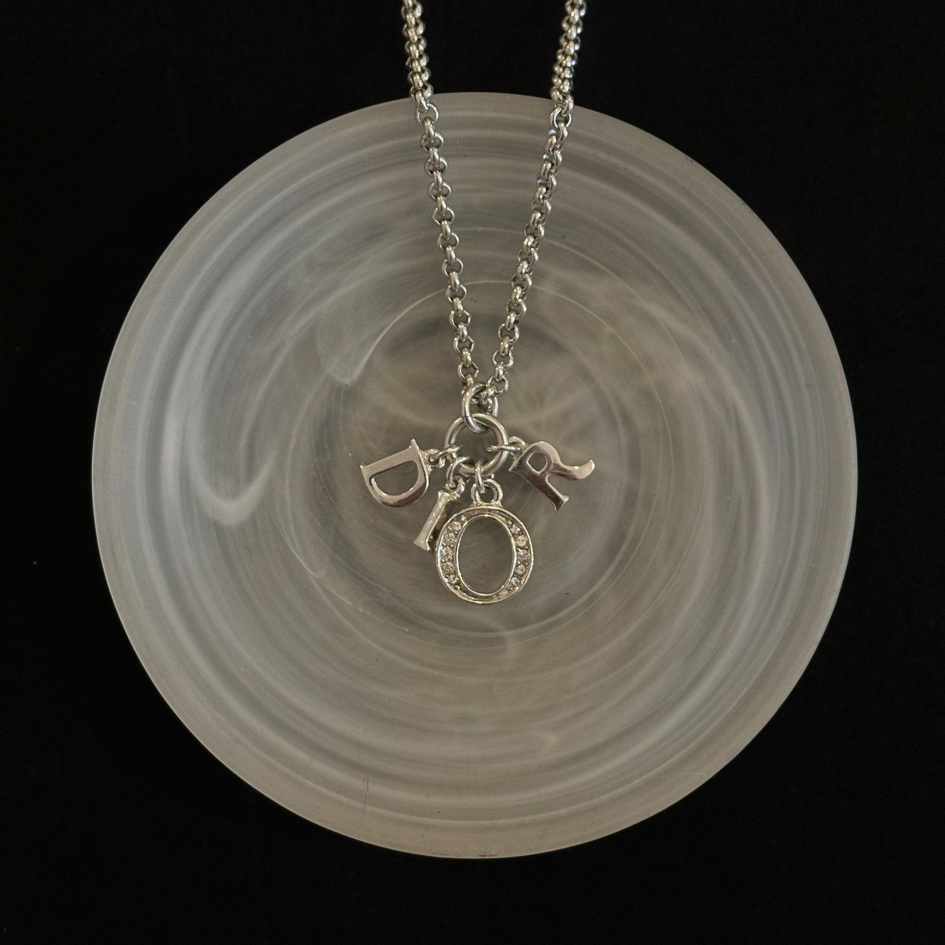 D Alphabet diamond necklace