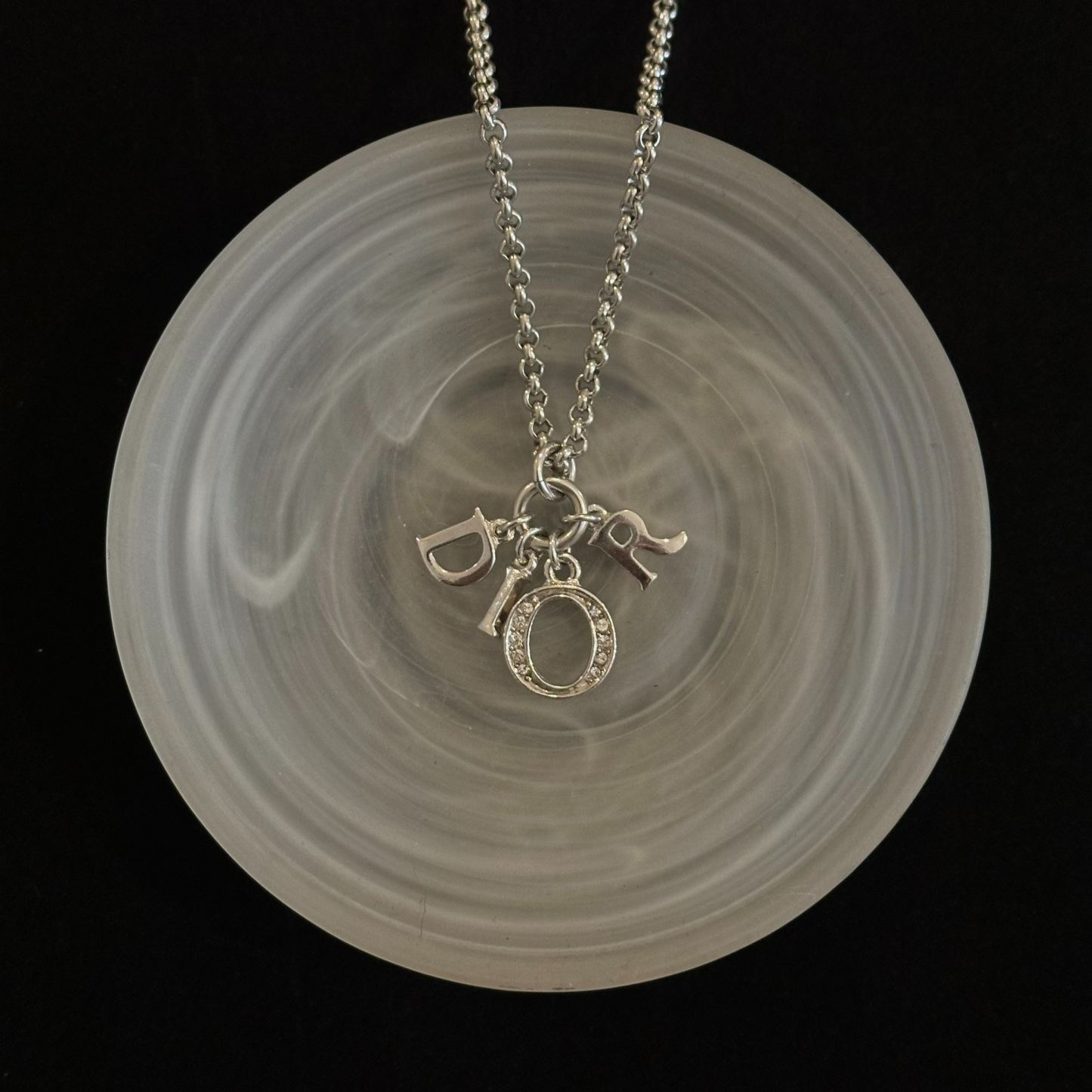 D Alphabet diamond necklace