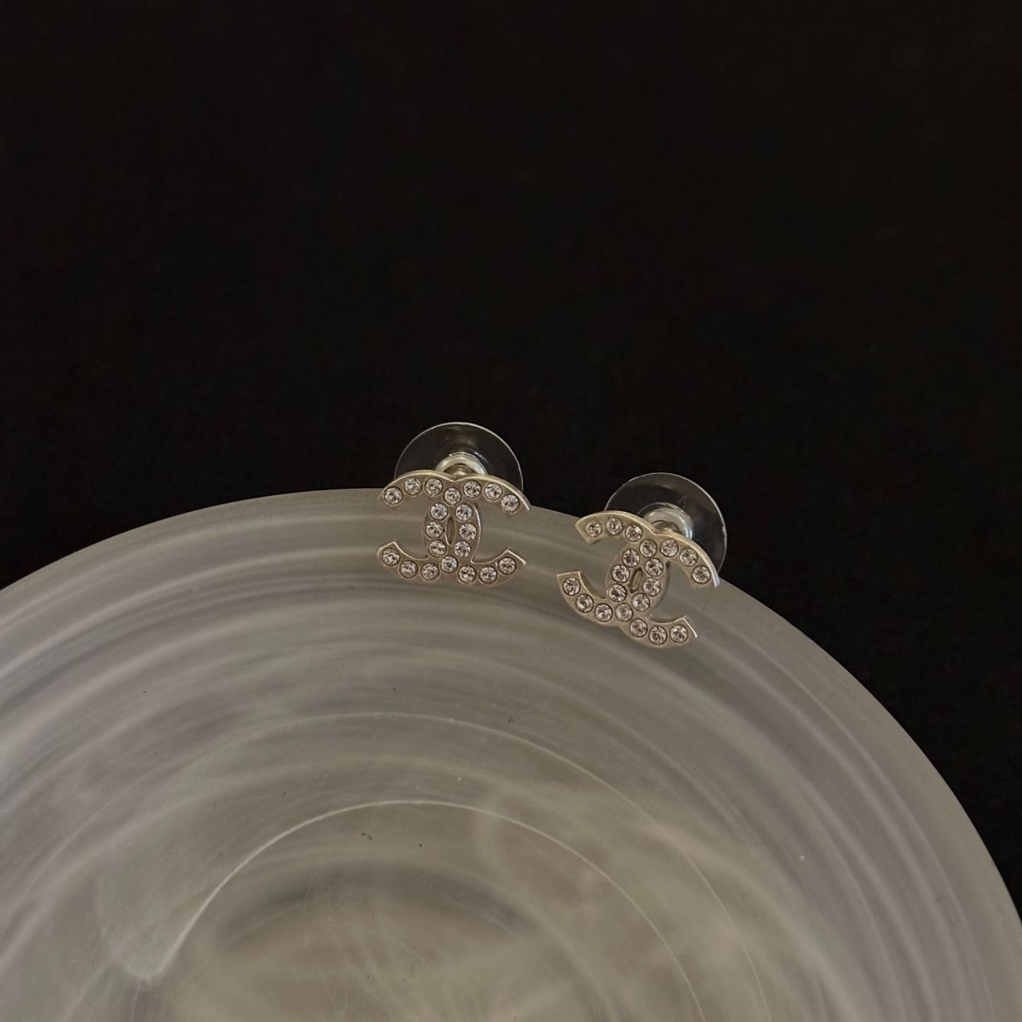 C Full diamond earrings