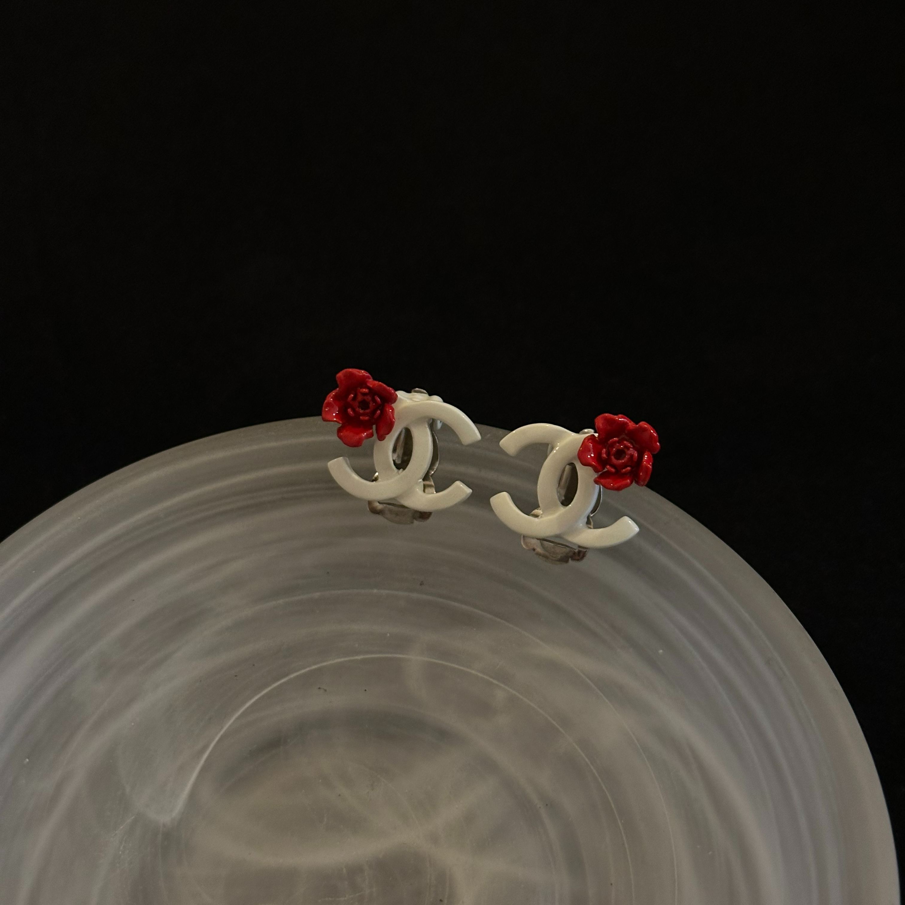 C Flower Acrylic Earrings