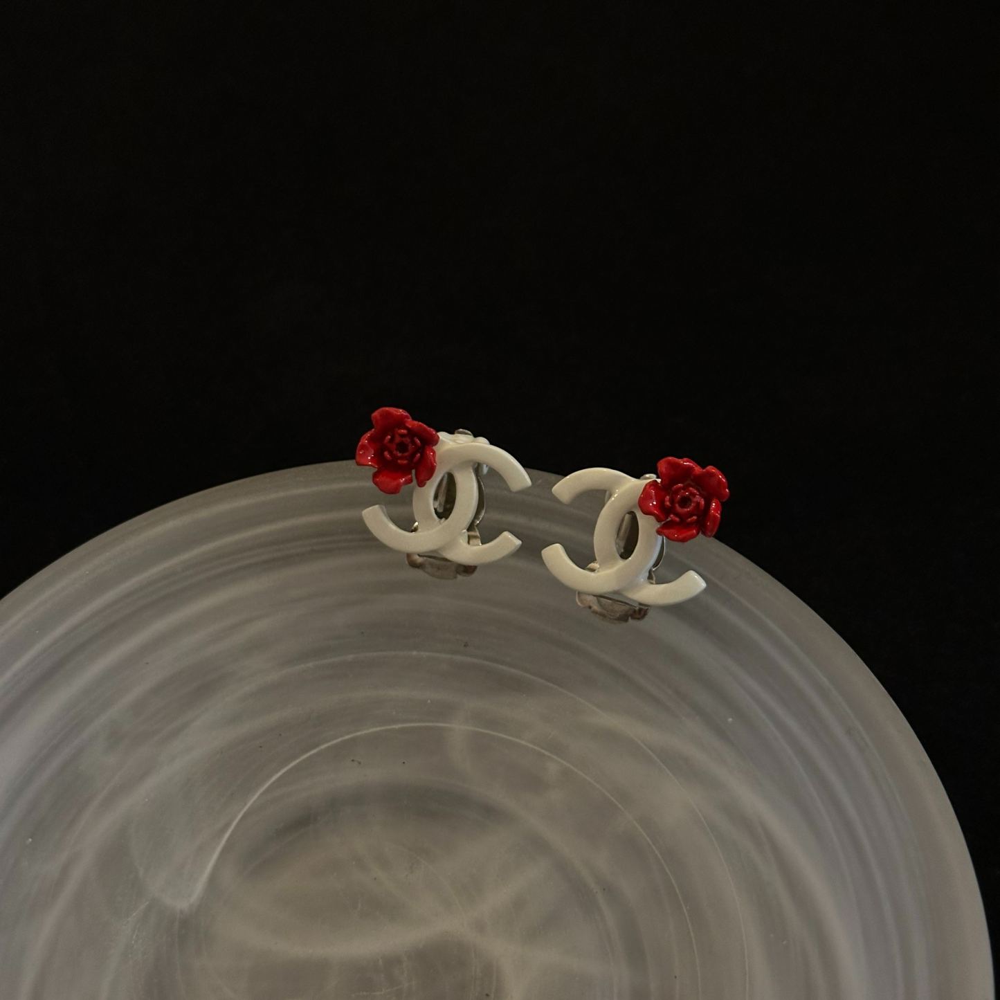 C Flower Acrylic Earrings