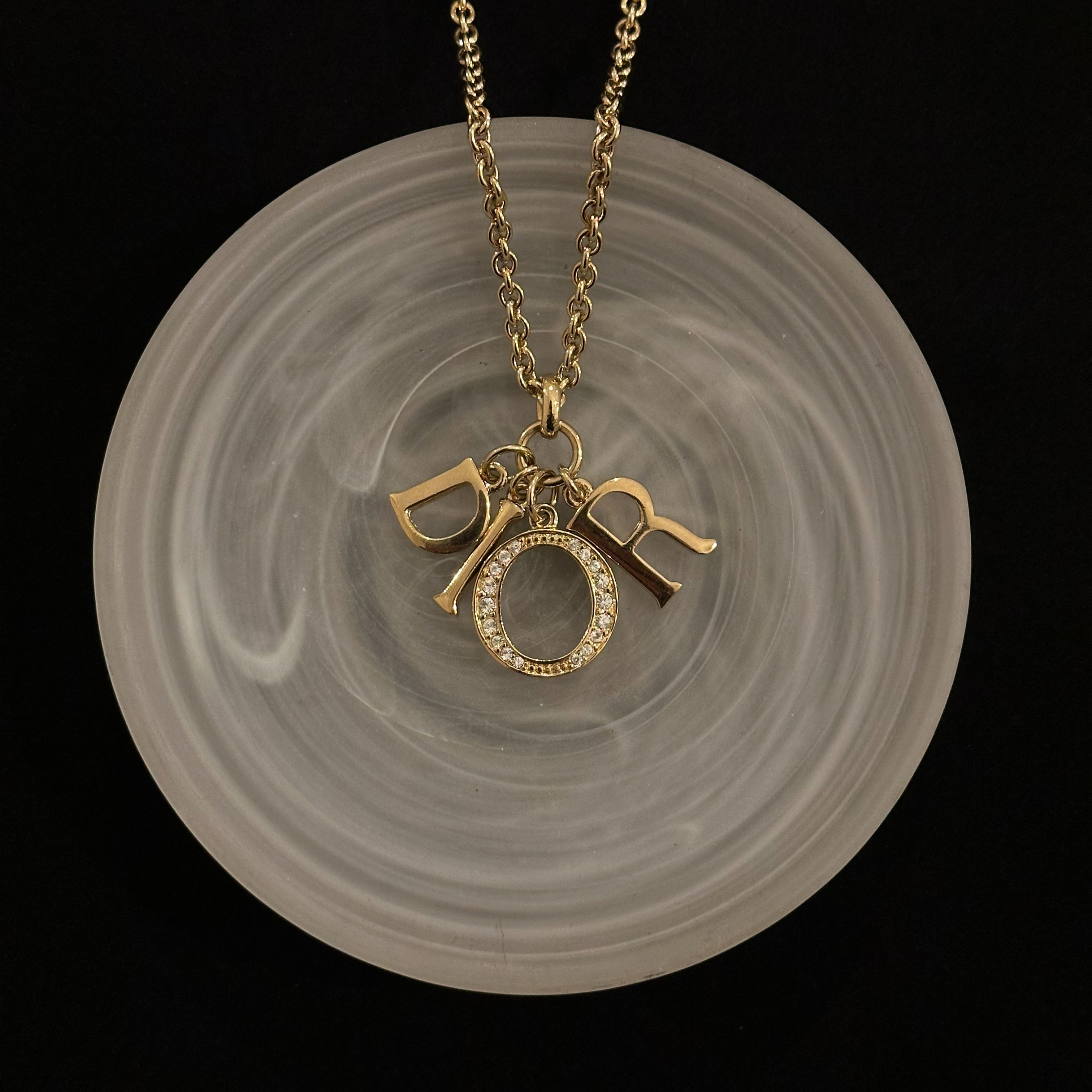 D Alphabet diamond necklace