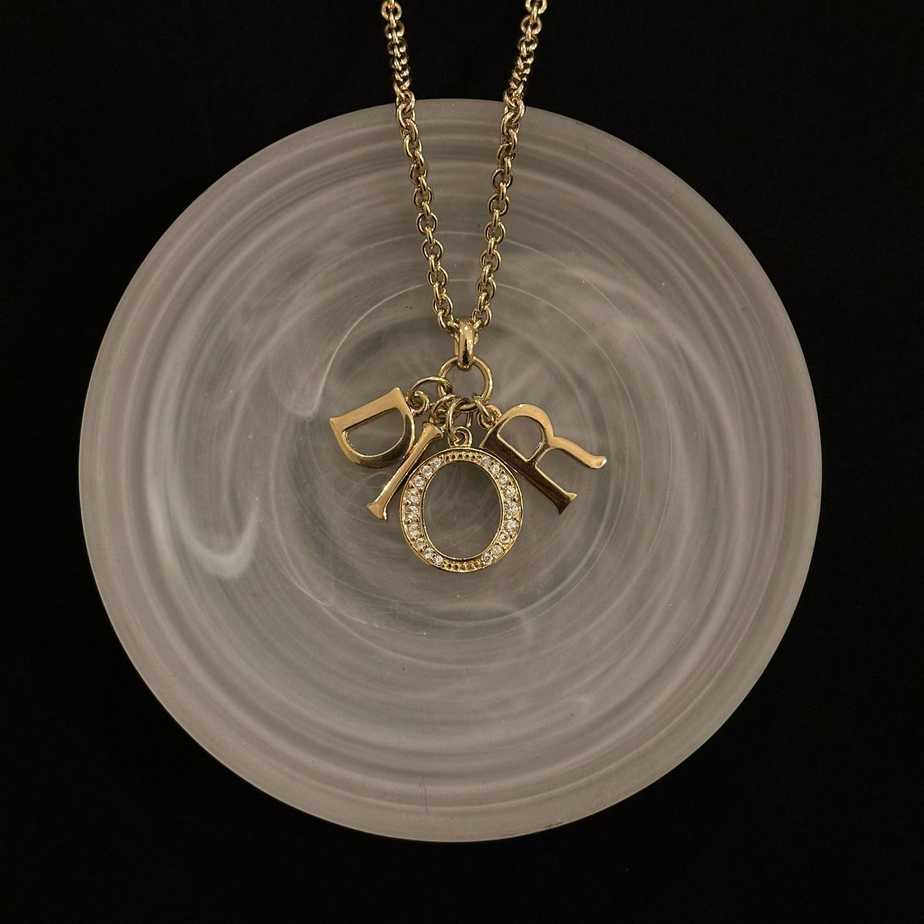 D Alphabet diamond necklace