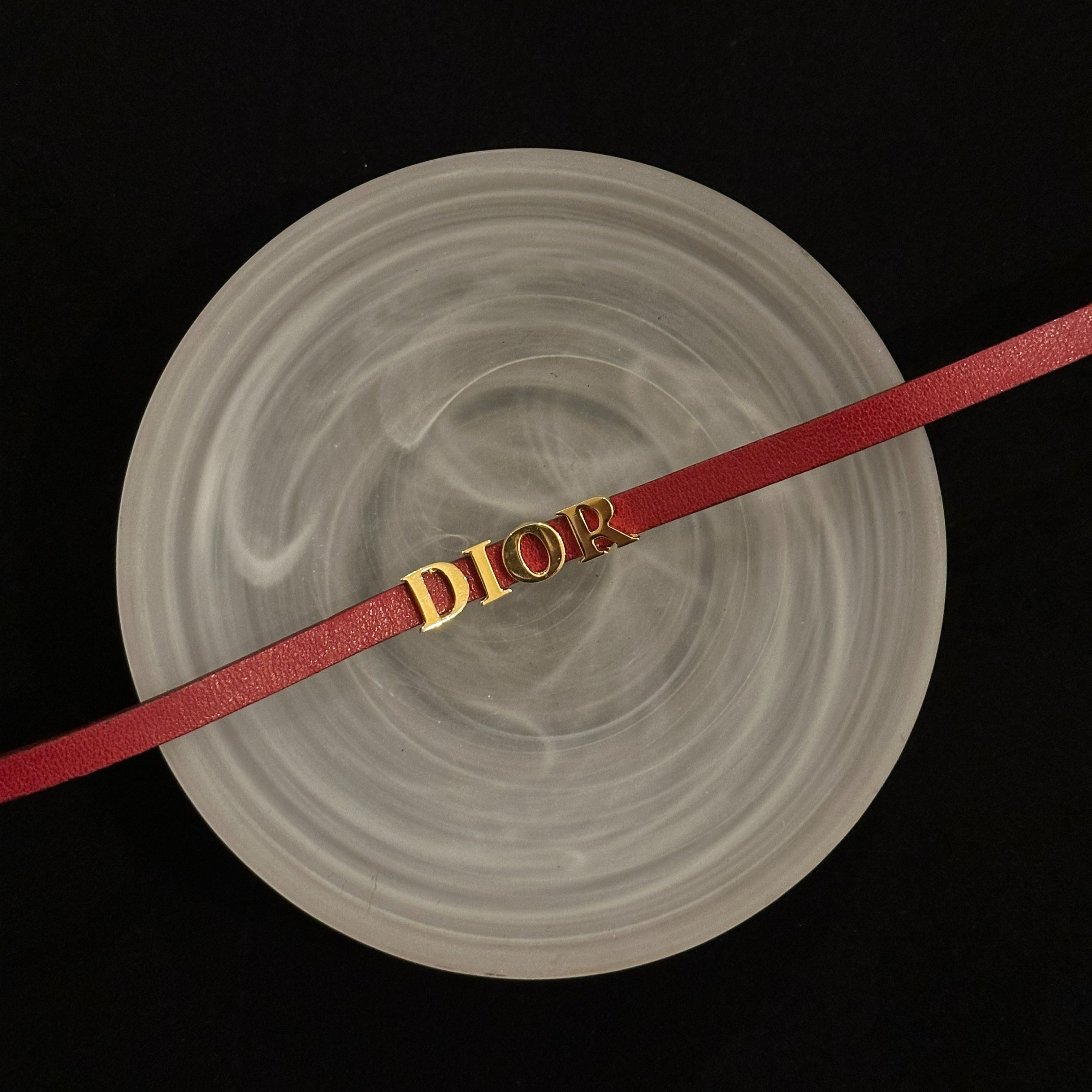 D Double-layer cowhide metal logo bracelet