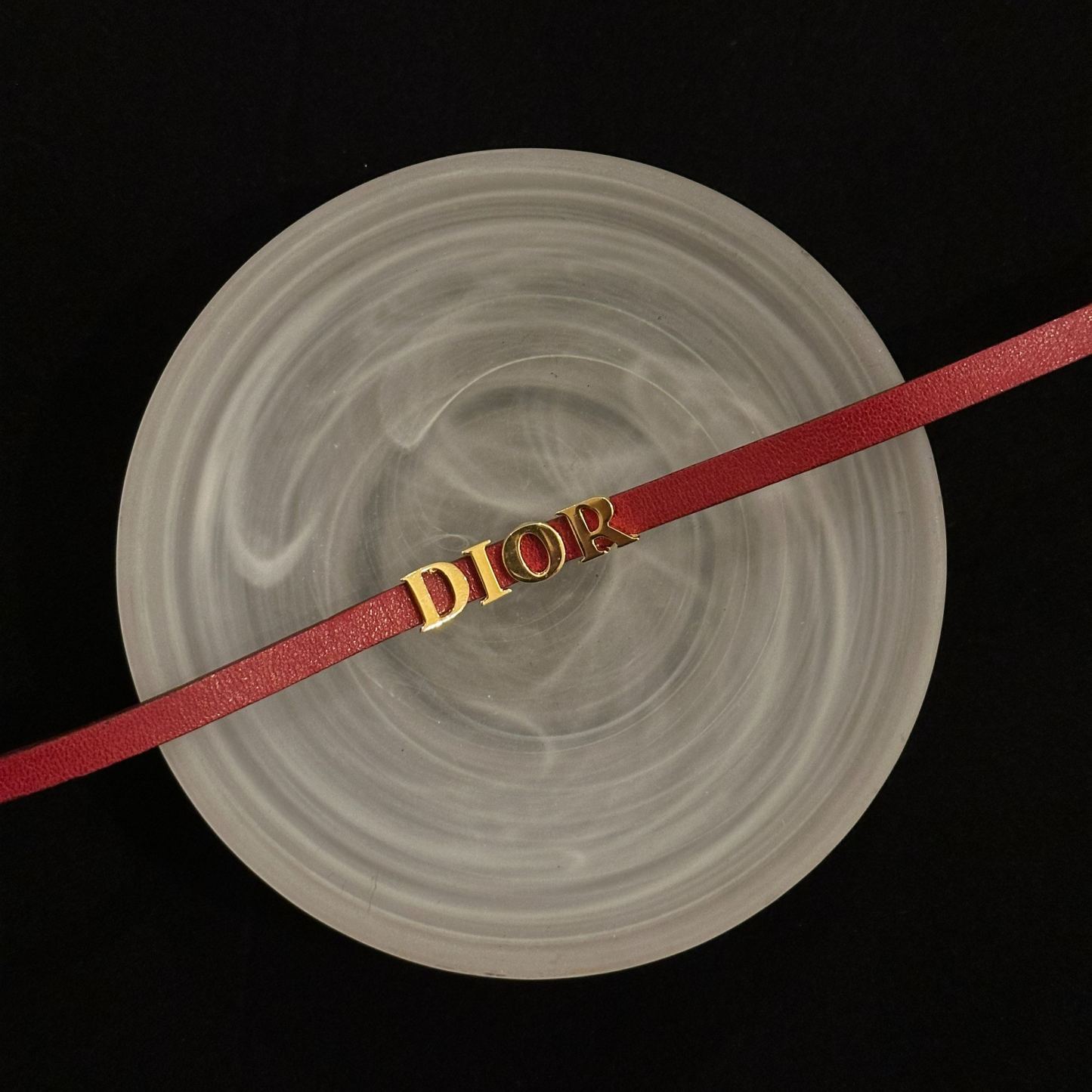 D Double-layer cowhide metal logo bracelet