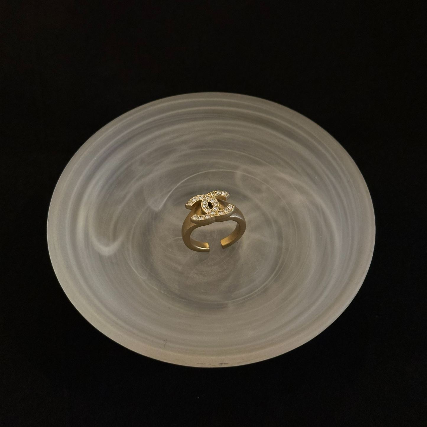 C Double C full diamond ring