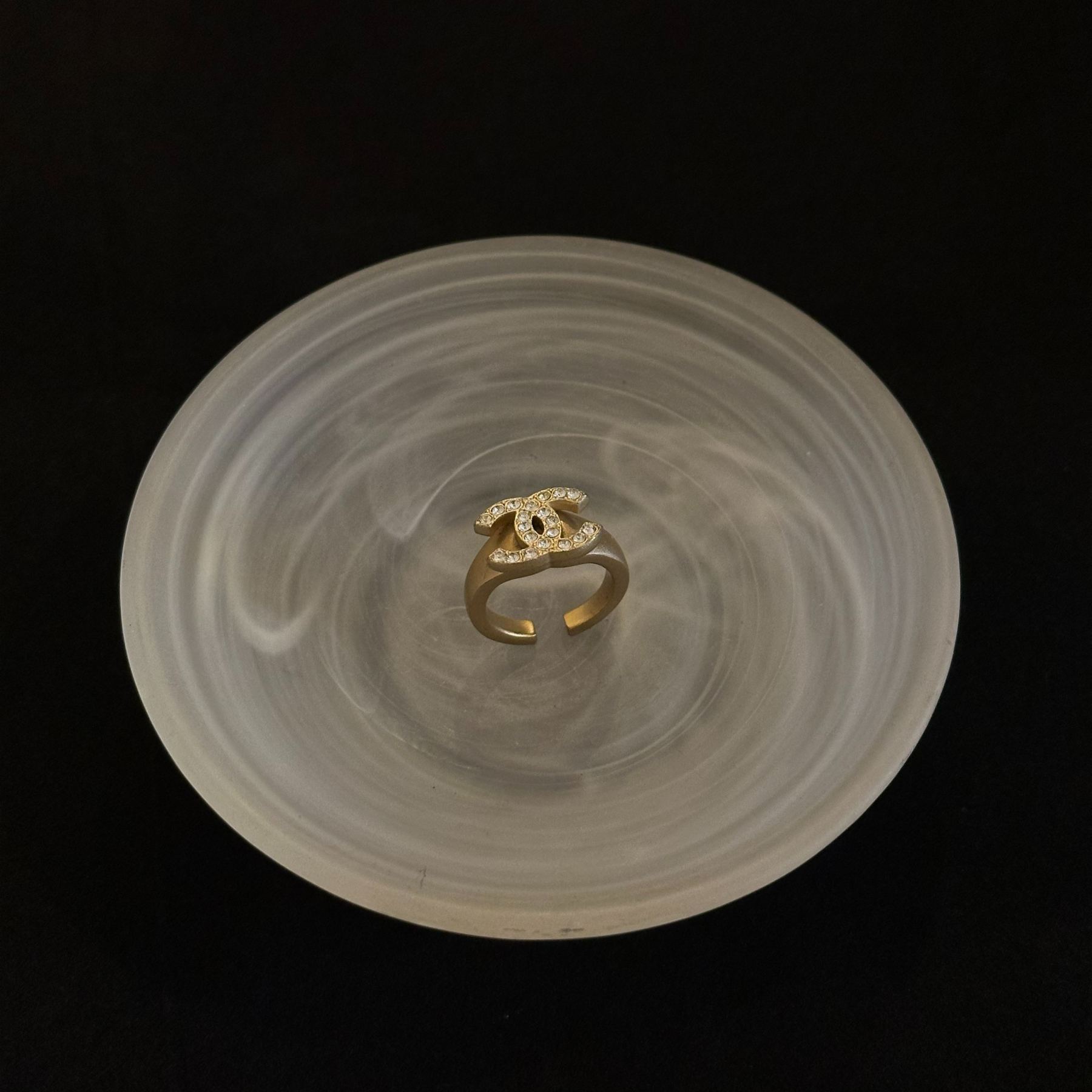 C Double C full diamond ring