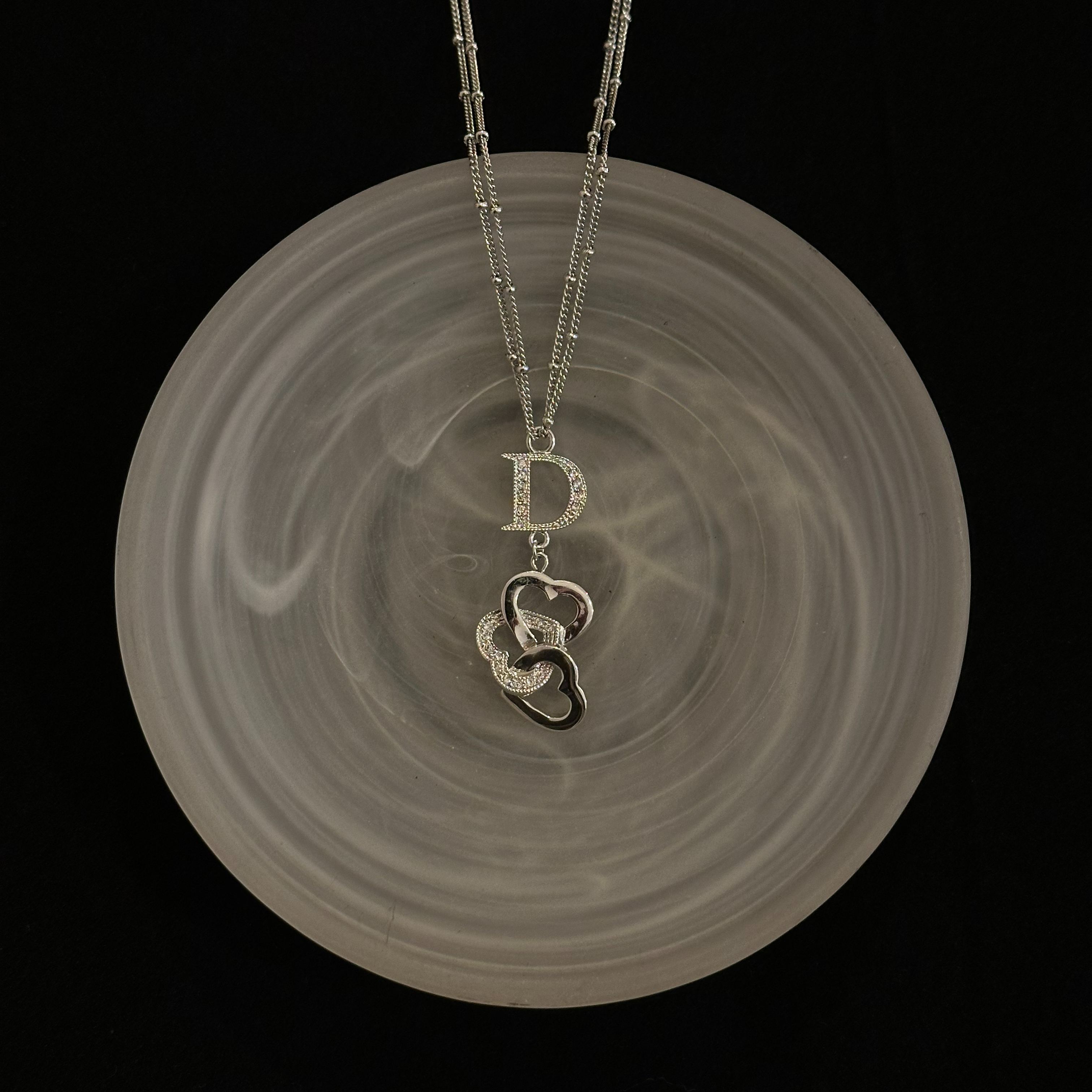 D Heart chain necklace