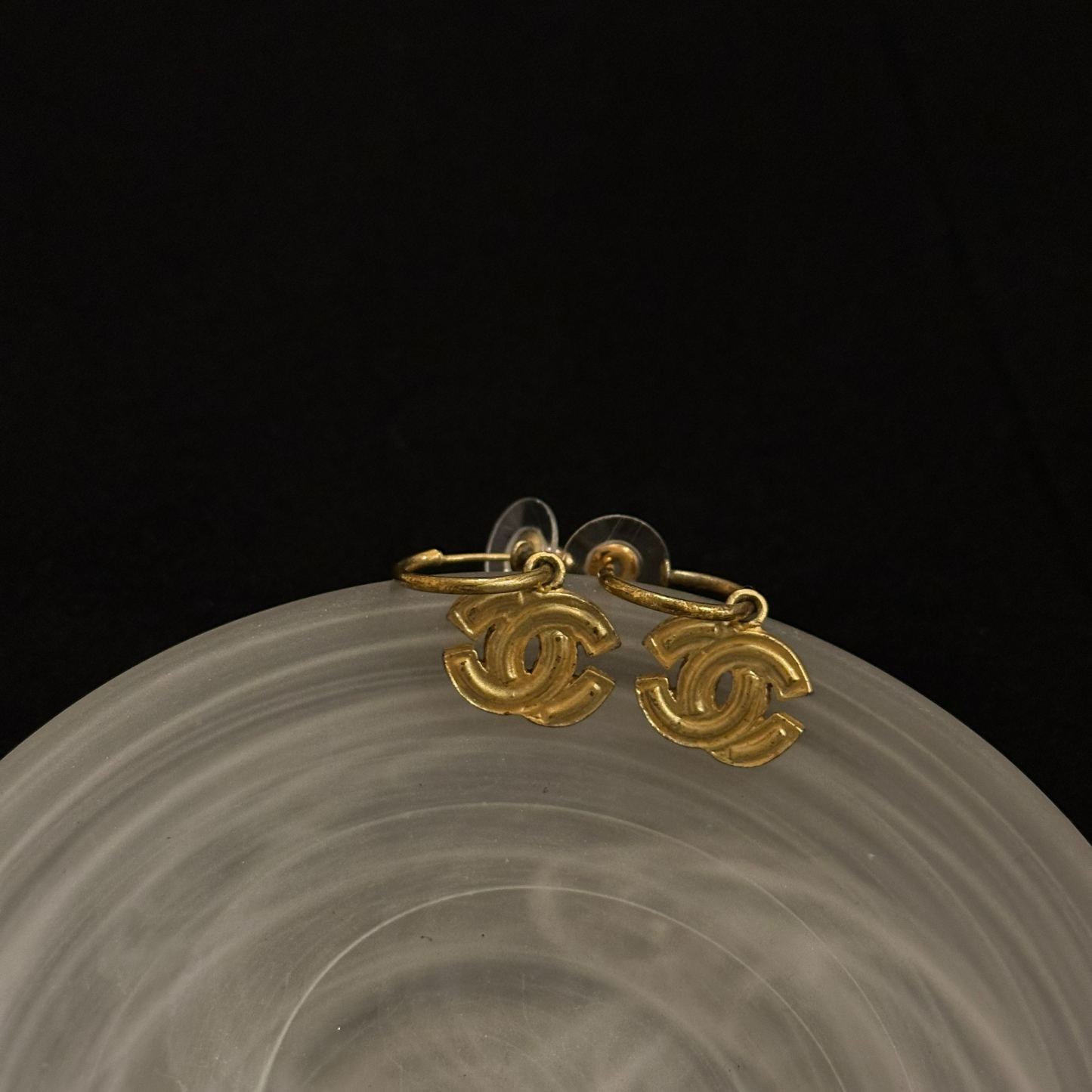 C Double C embossed lava earrings