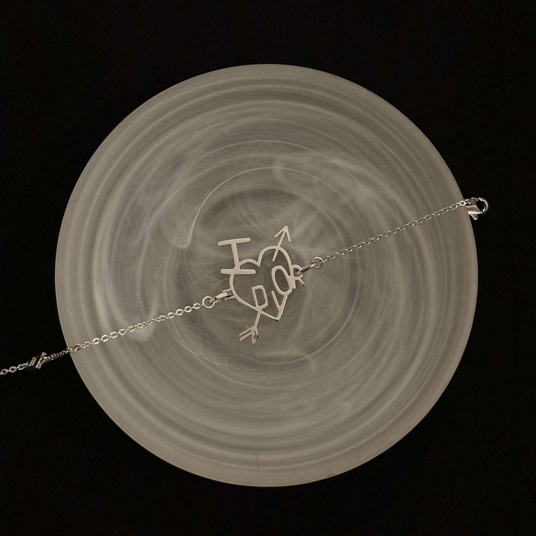 D Cupid Heart Bracelet