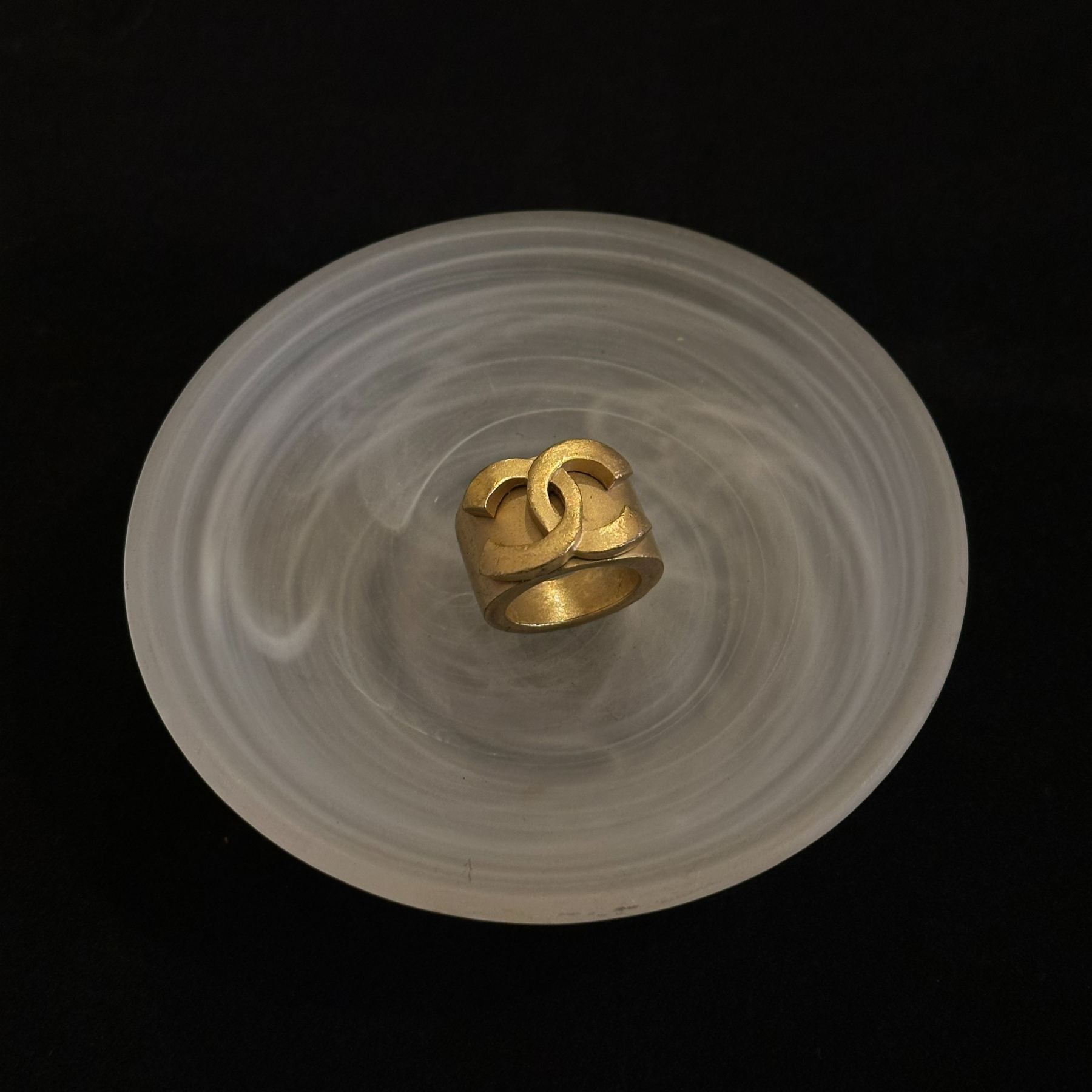 C Gold logo ring
