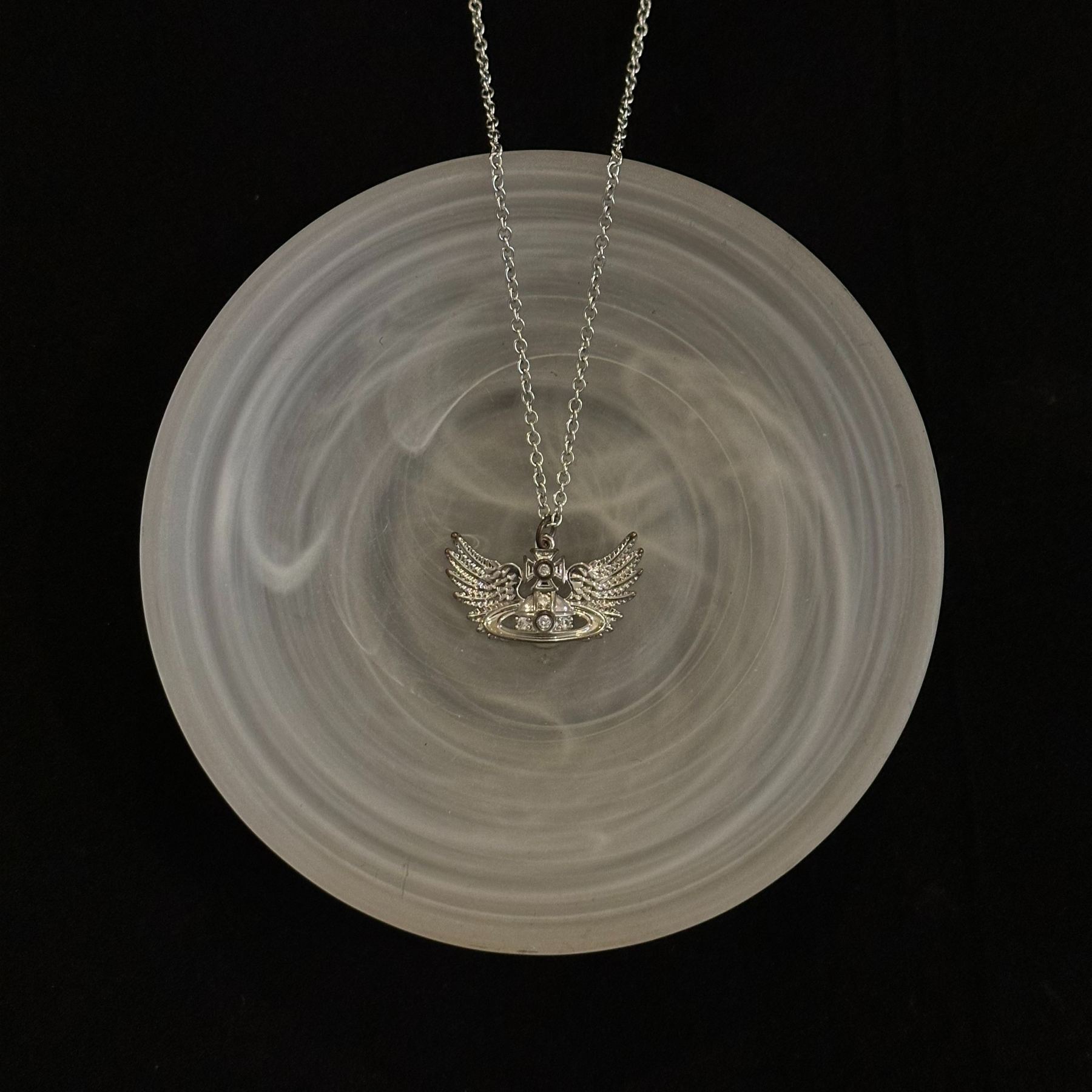 V Angel Saturn Necklace