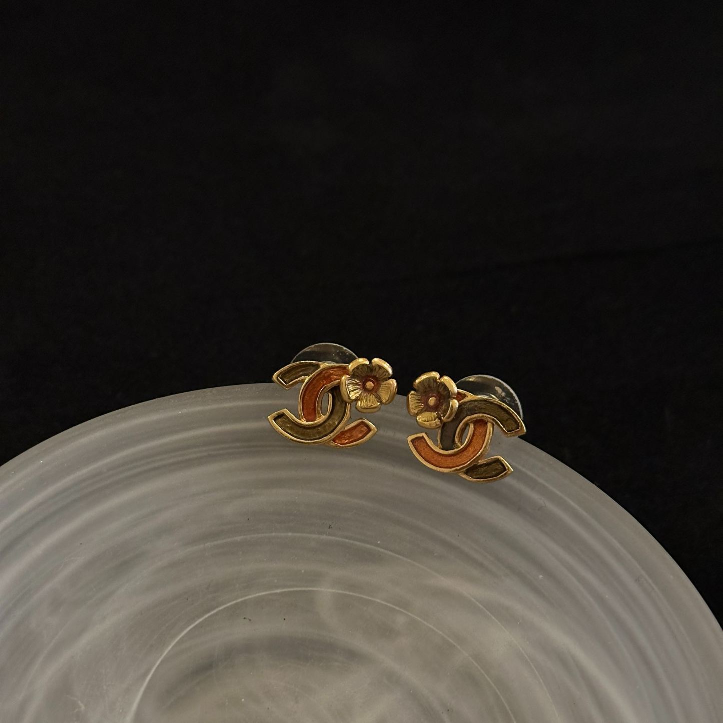 C Flower Double C Earrings