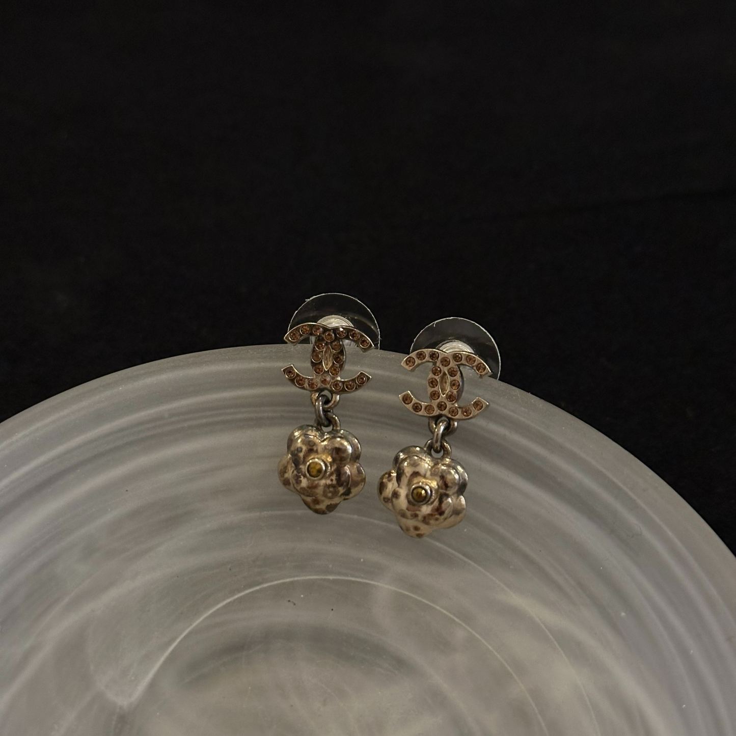 C Camellia Pearl Pendant Double C Earrings