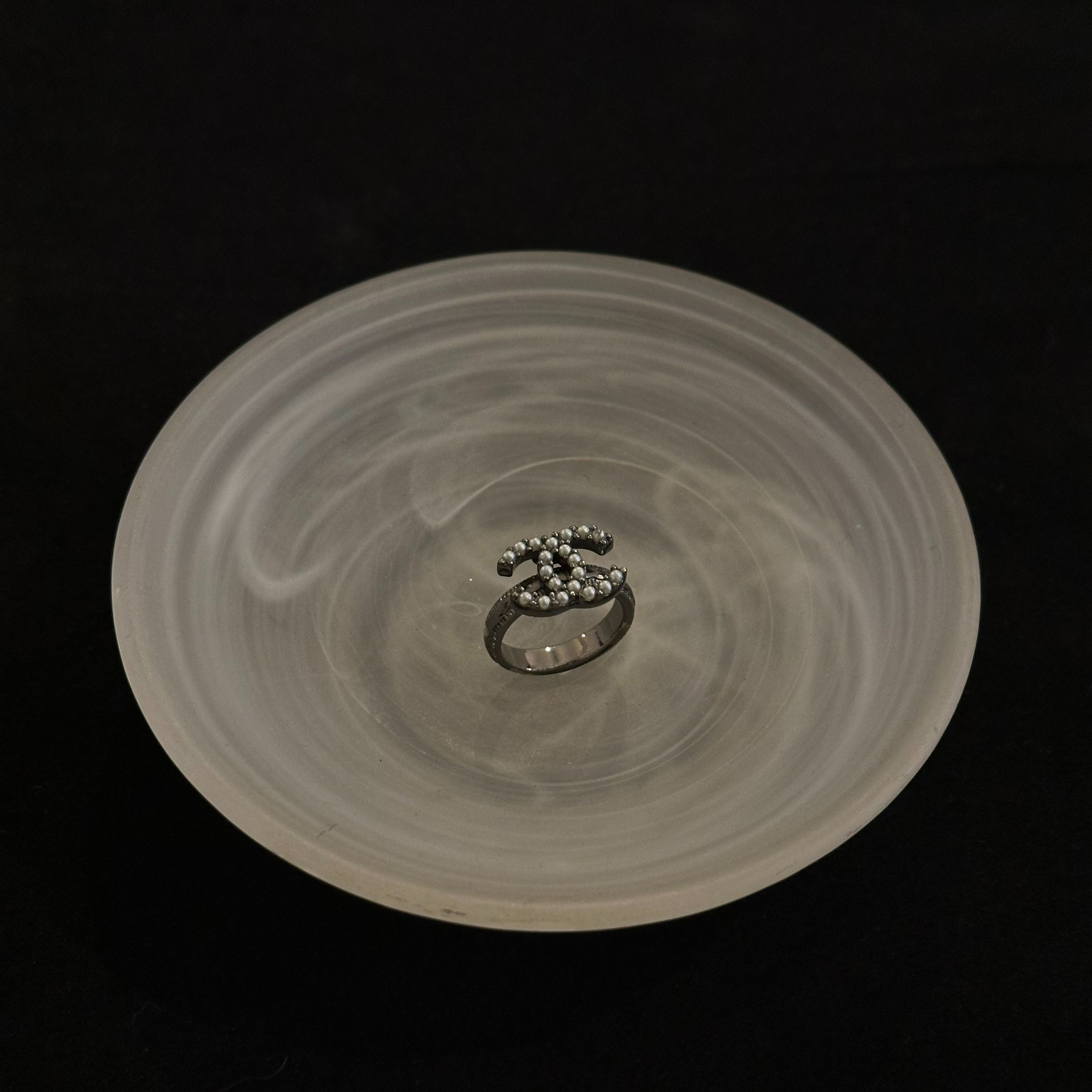 C Double C Pearl Ring