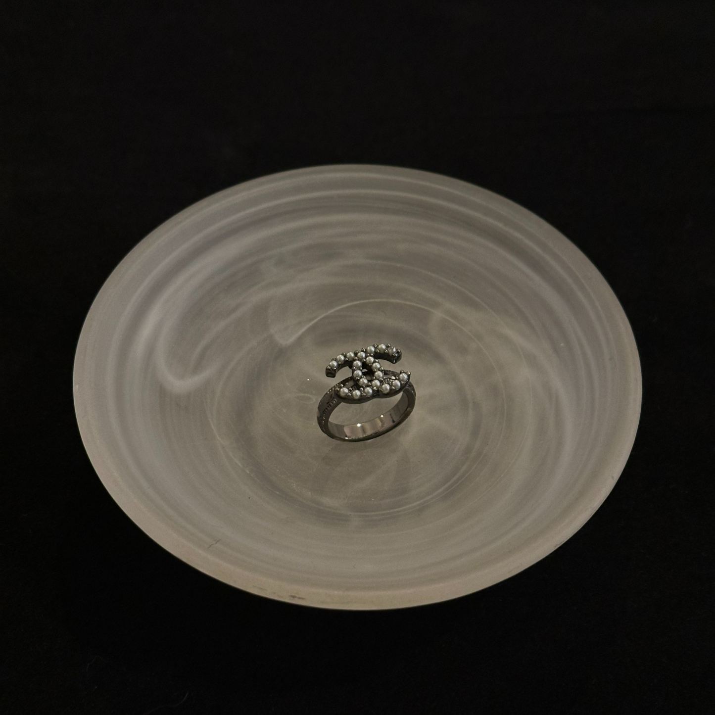 C Double C Pearl Ring