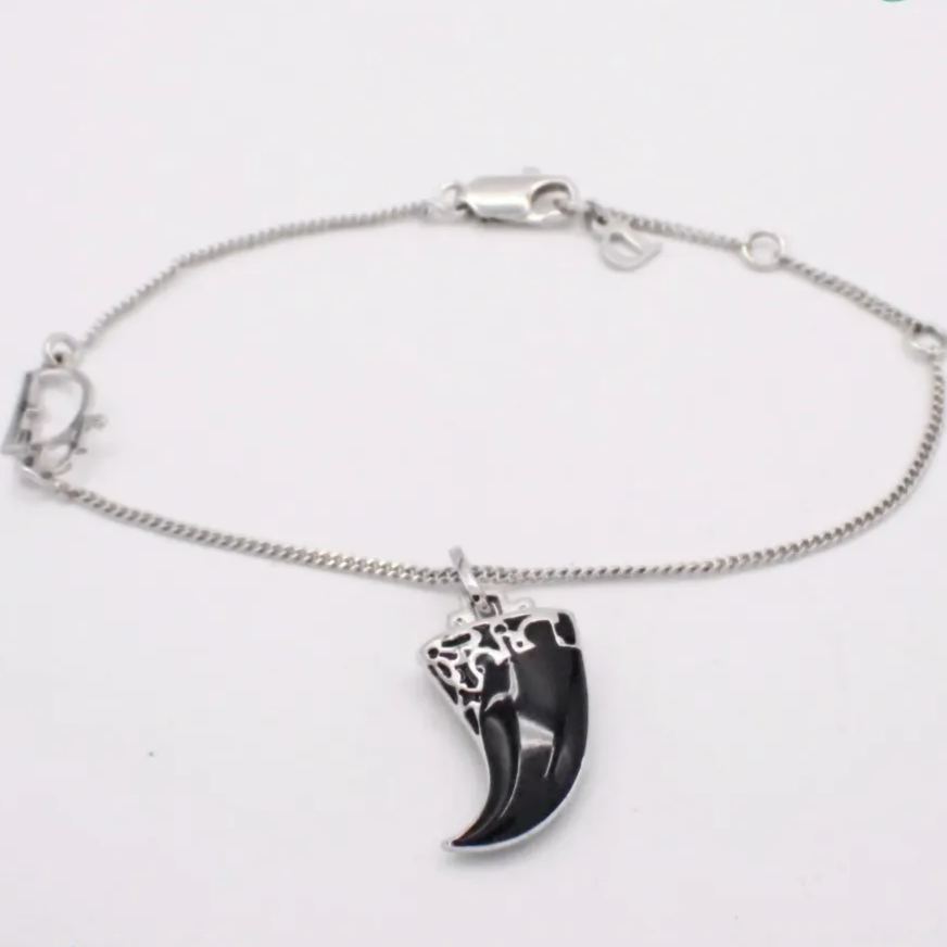 D Wolf Tooth Gemstone bracelet