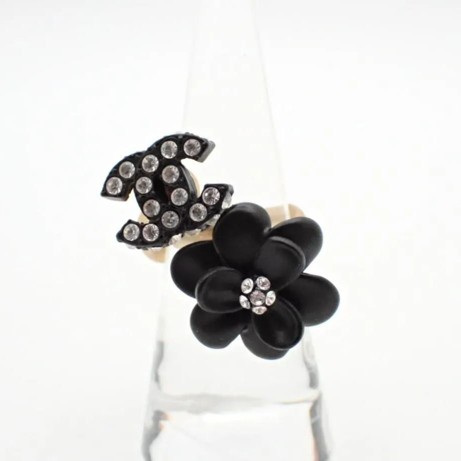 C Flower Double C Full Diamond Ring