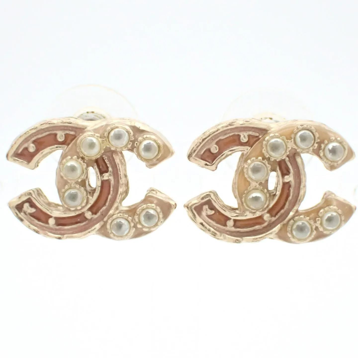 C Double C pearl earrings