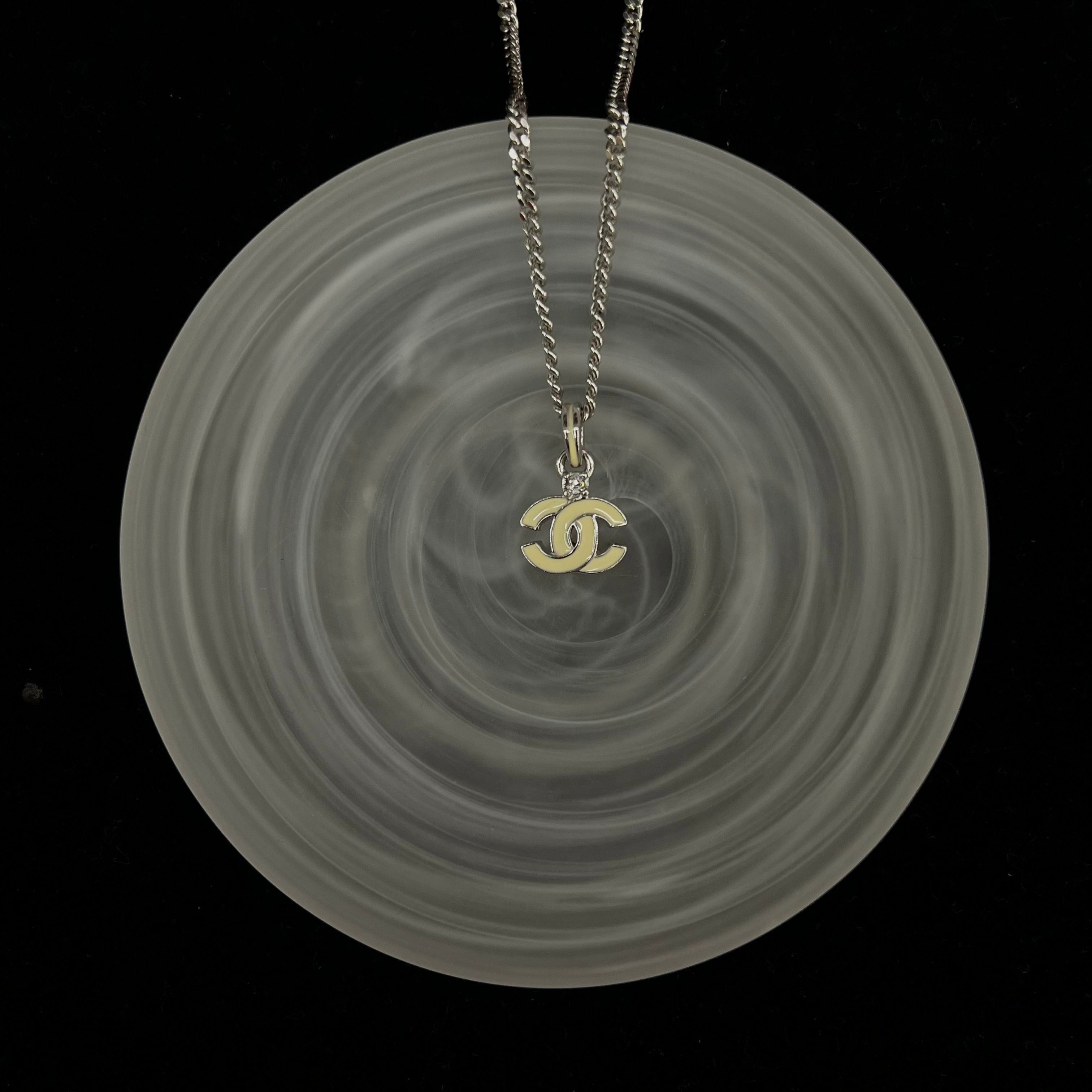 C Enamel Double C Necklace