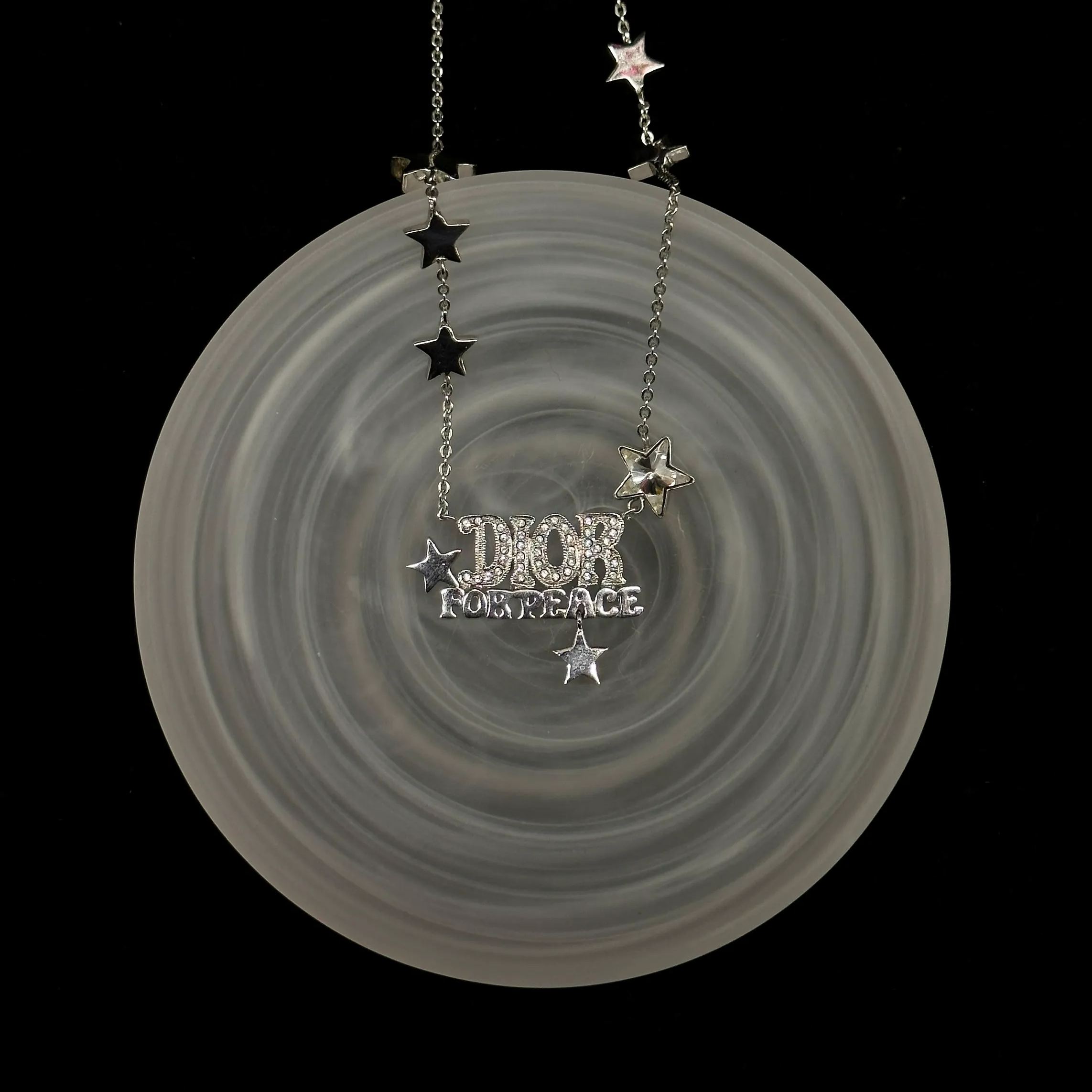 D Full diamond logo star necklace