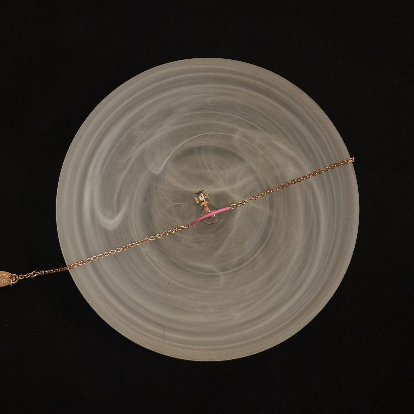 V Transparent Saturn Purple Ring Bracelet