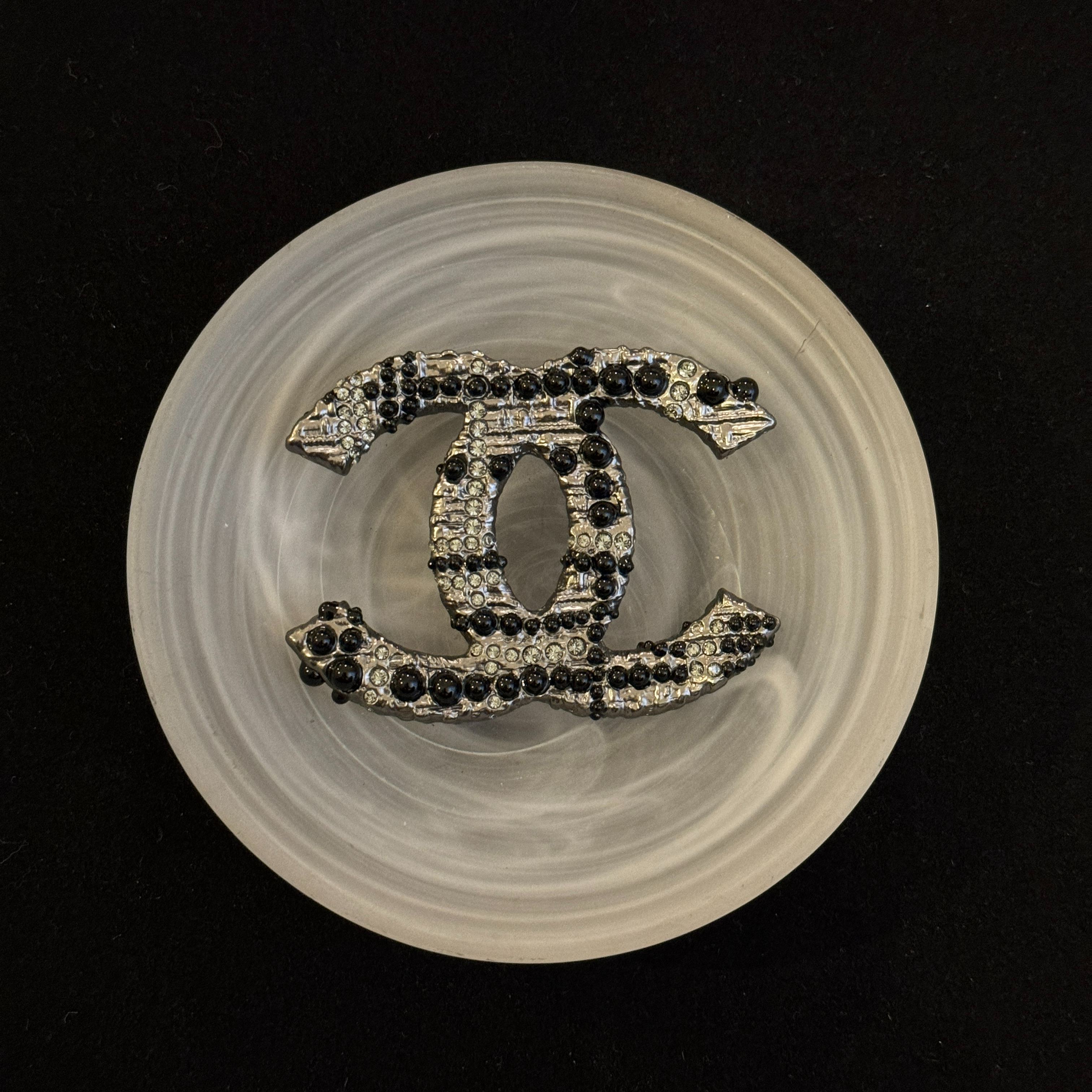 C Double C Pearl Brooch