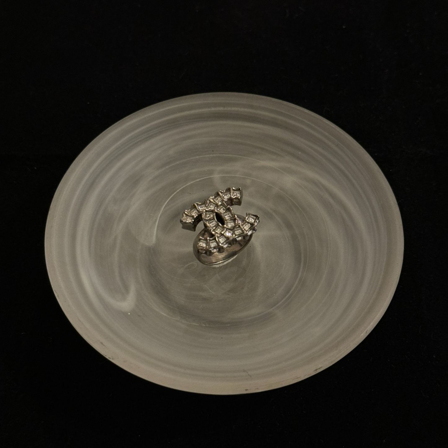 C Double C square diamond ring