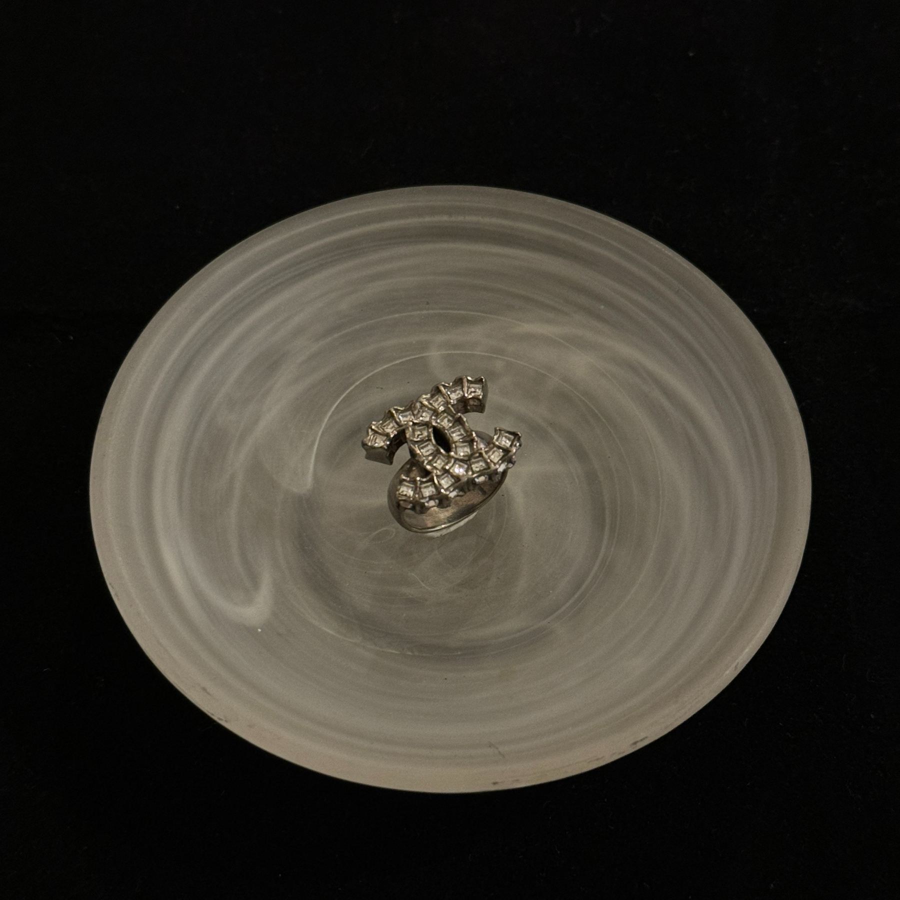 C Double C square diamond ring