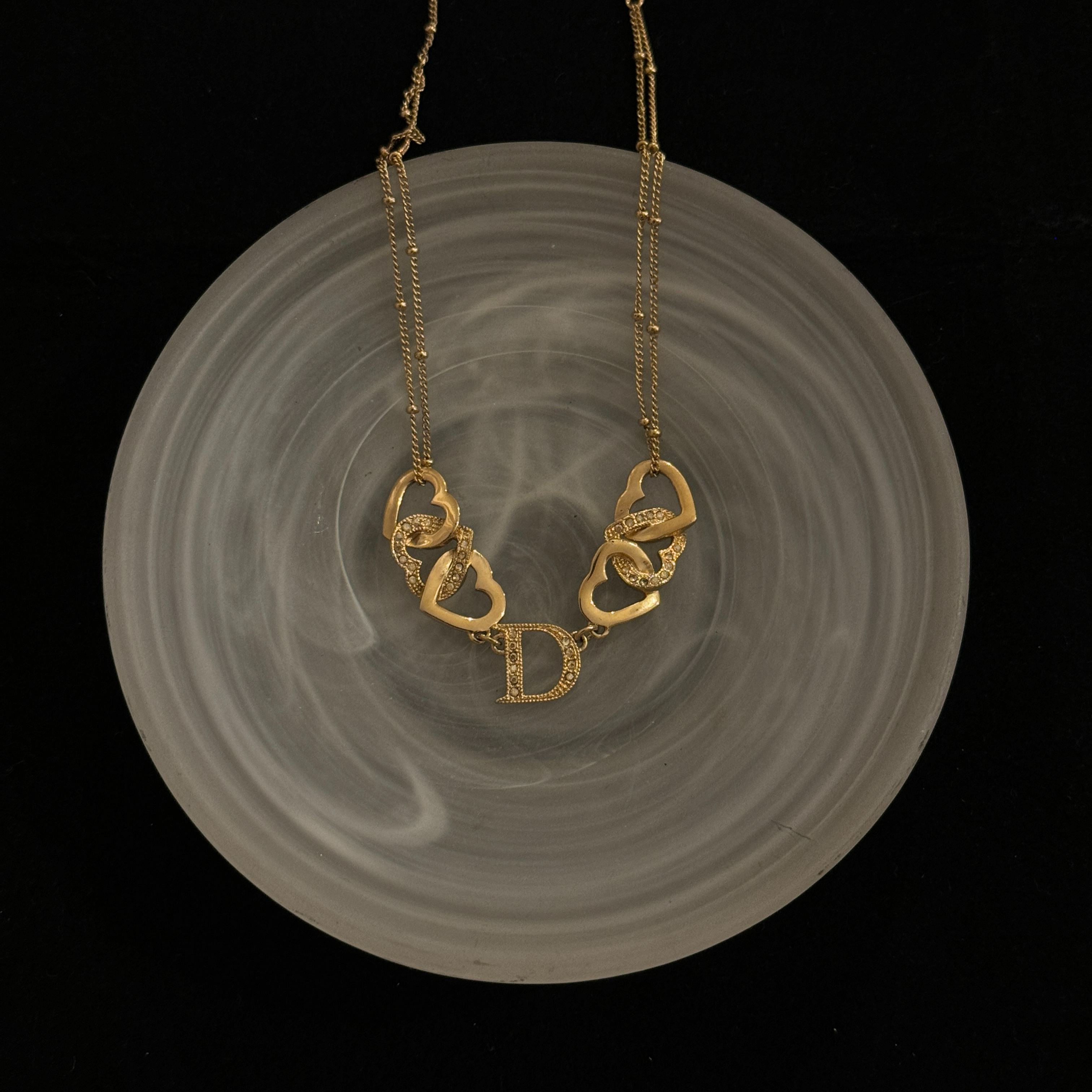 D Heart chain necklace